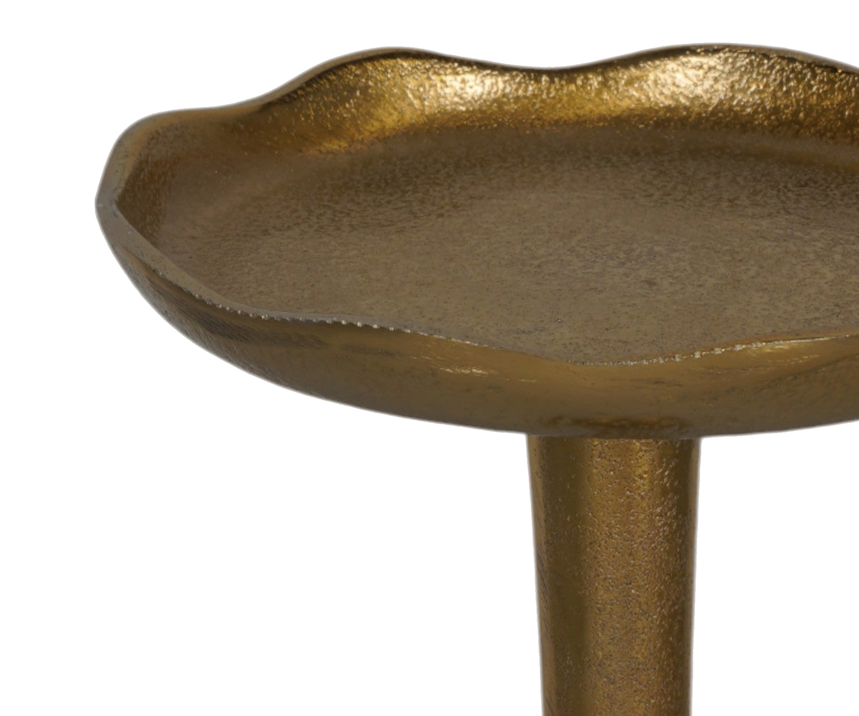 Tall Tray Accent Peg Table in Burnished Gold