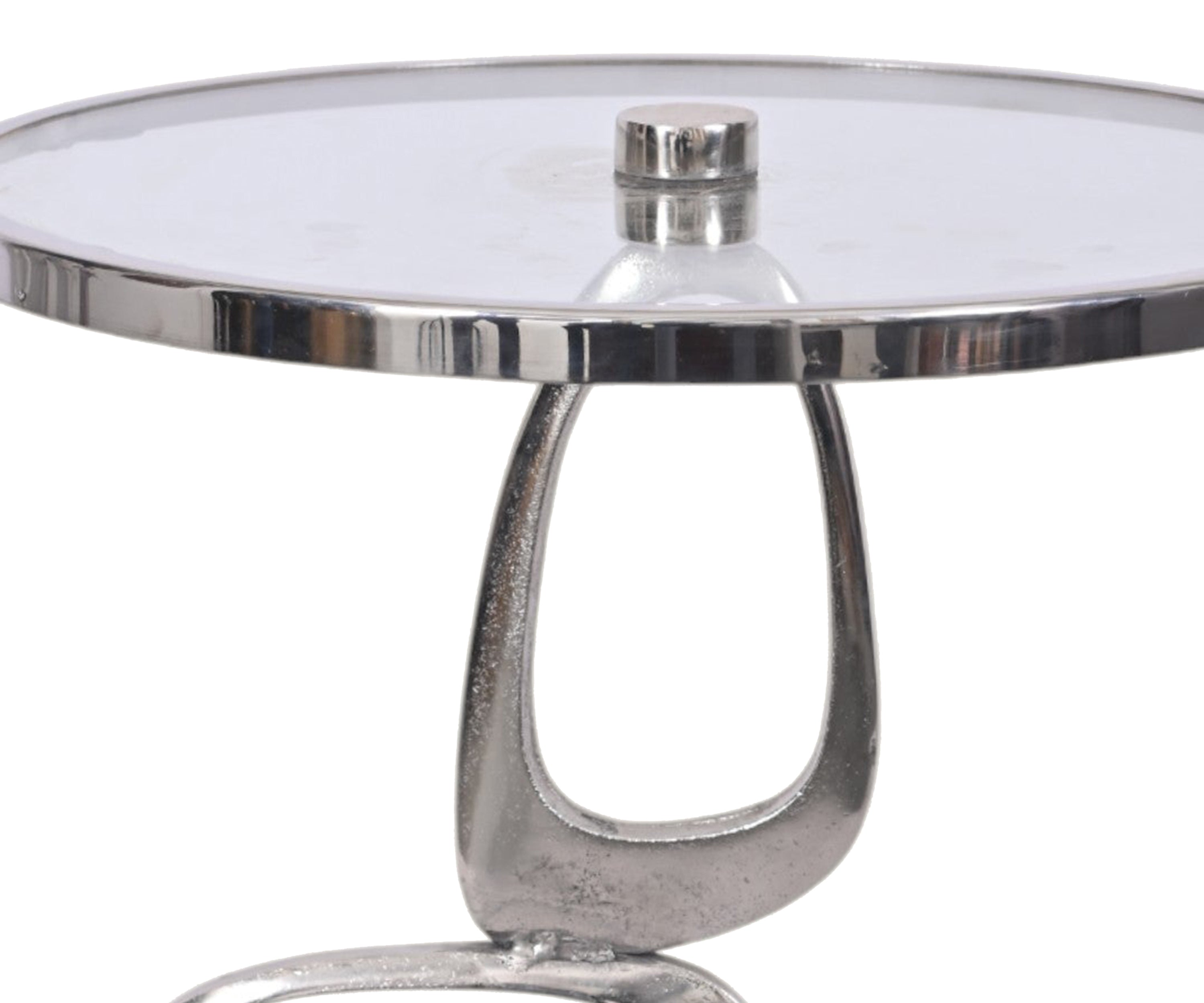 Abstract Metal Side Table