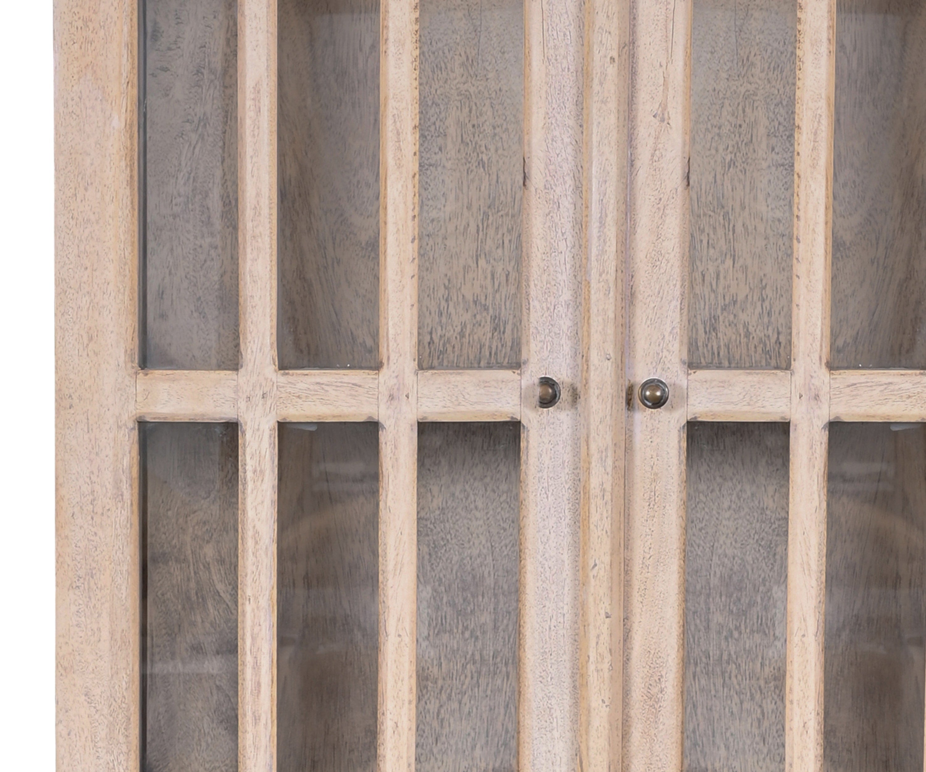 French Country Natural Brown Wood Cabinet