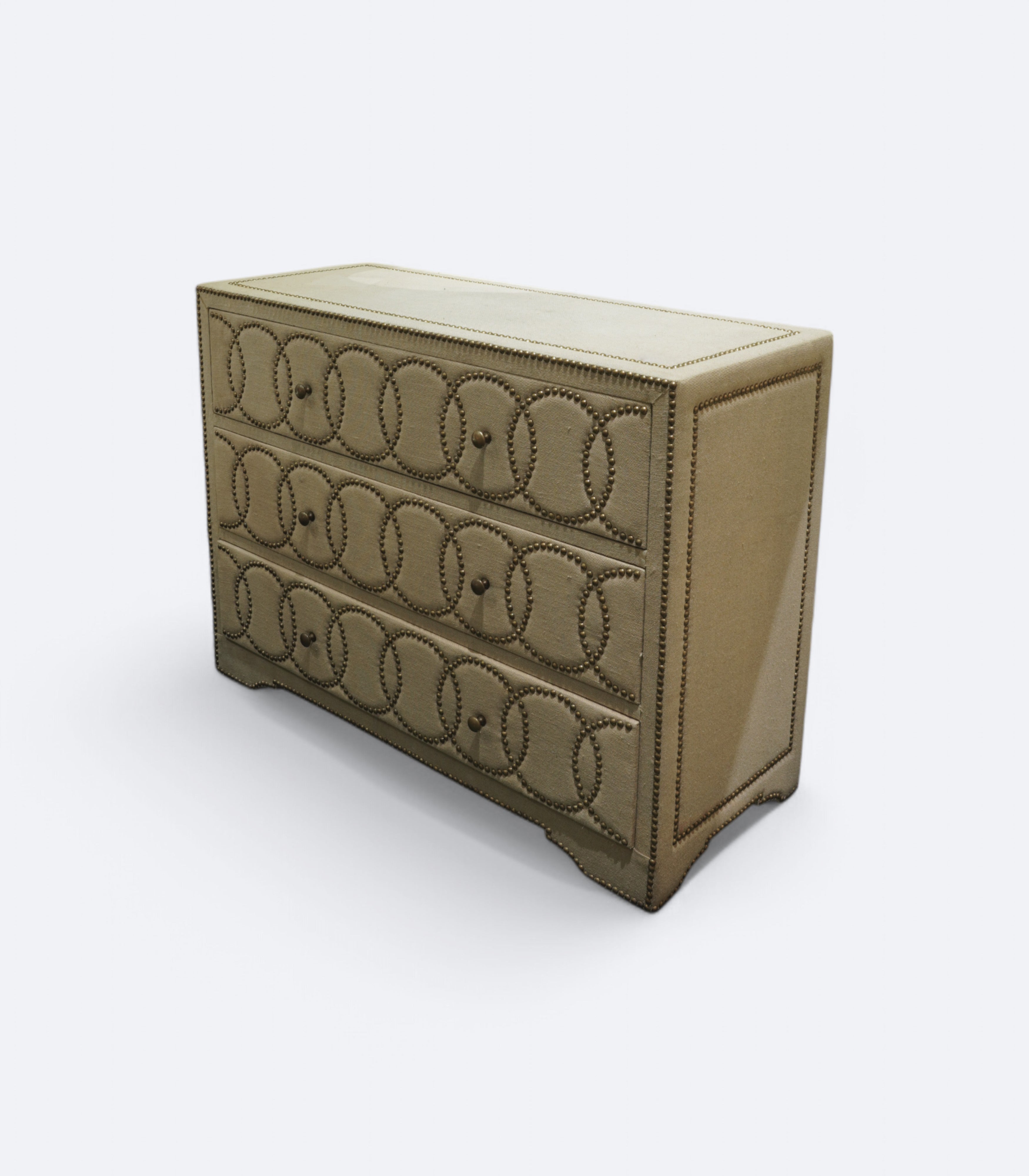 Chest of Drawers with Linen Upholstery