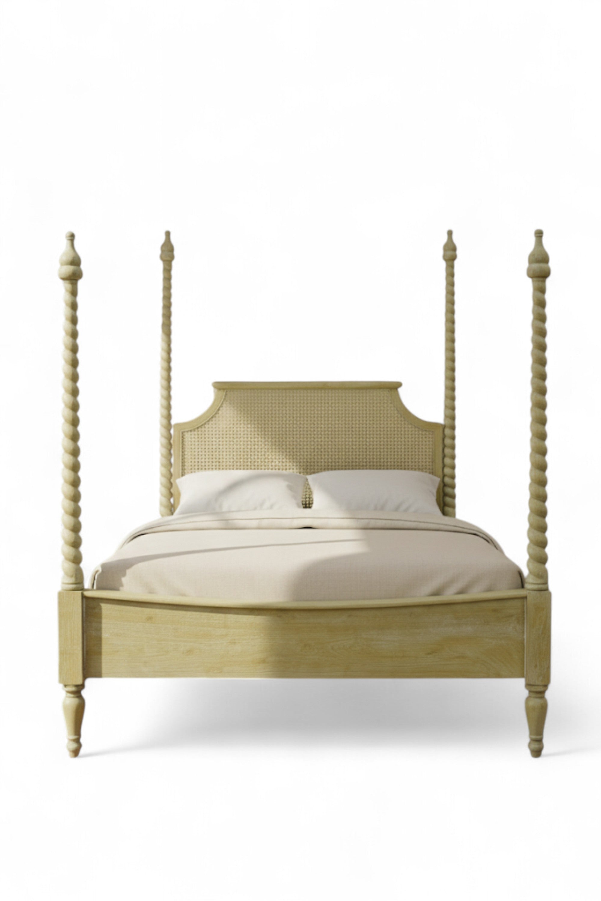 Barley Twist Colonial Four Poster Cane Bed