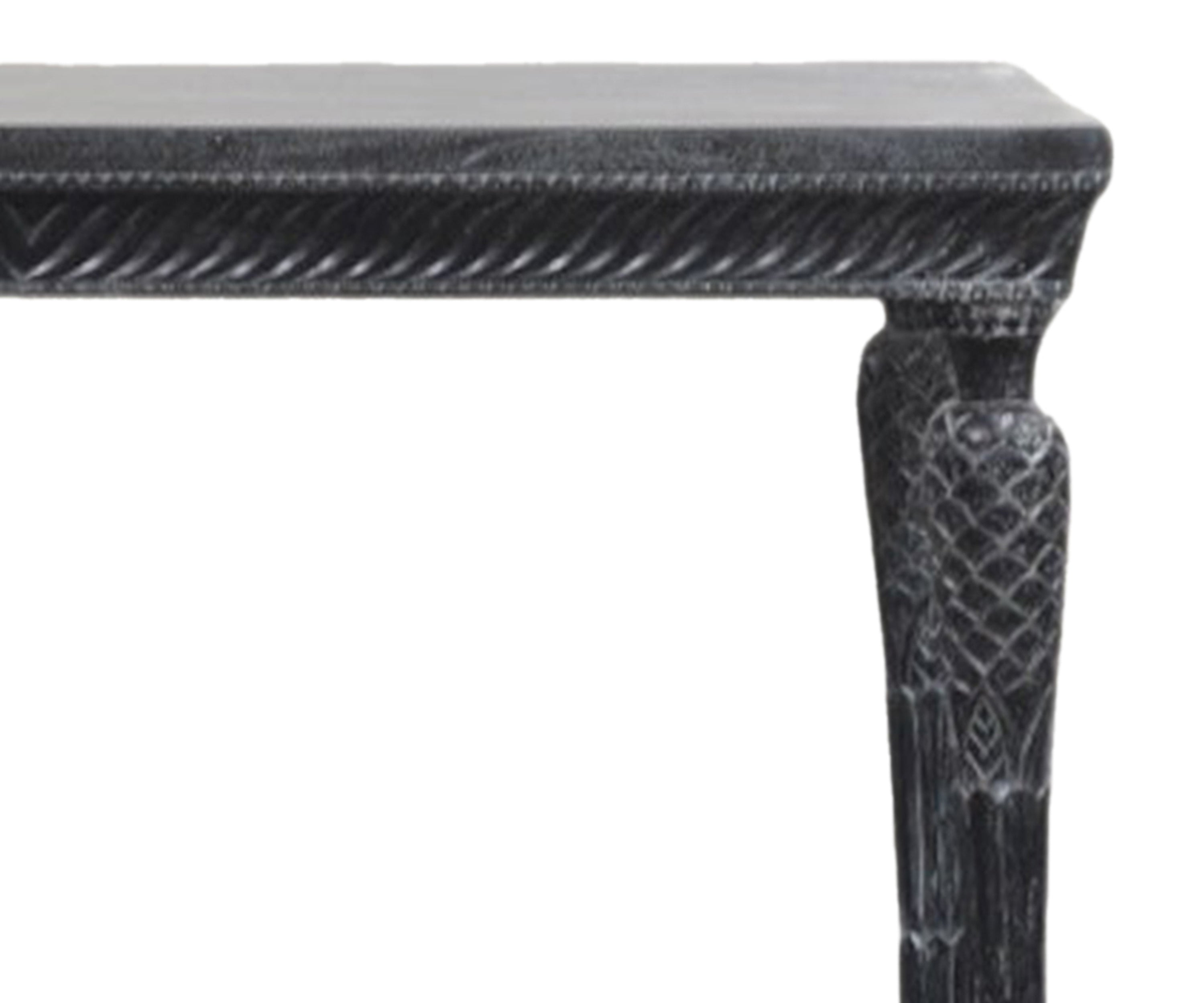 Black Finish Wooden Console