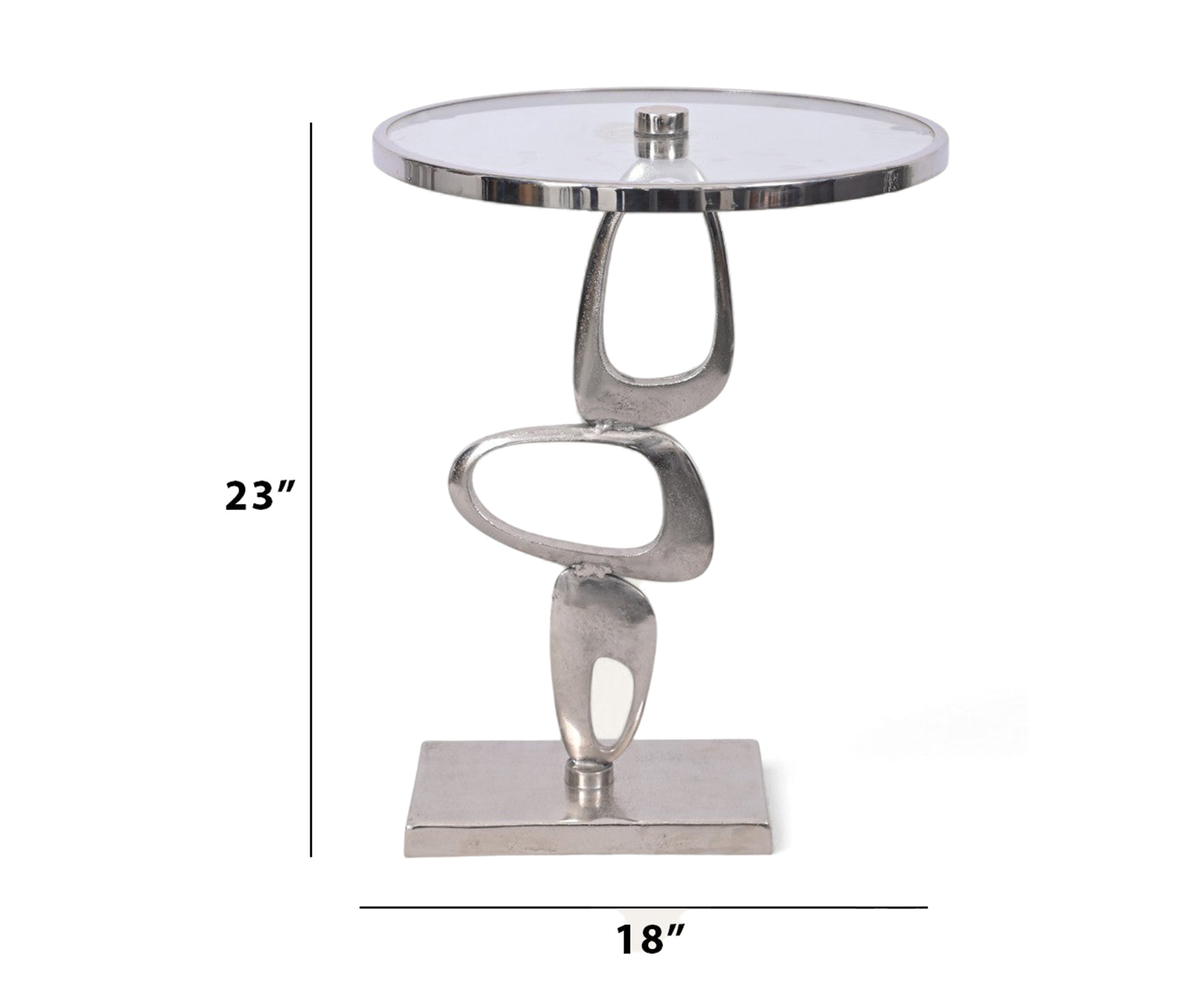 Abstract Metal Side Table