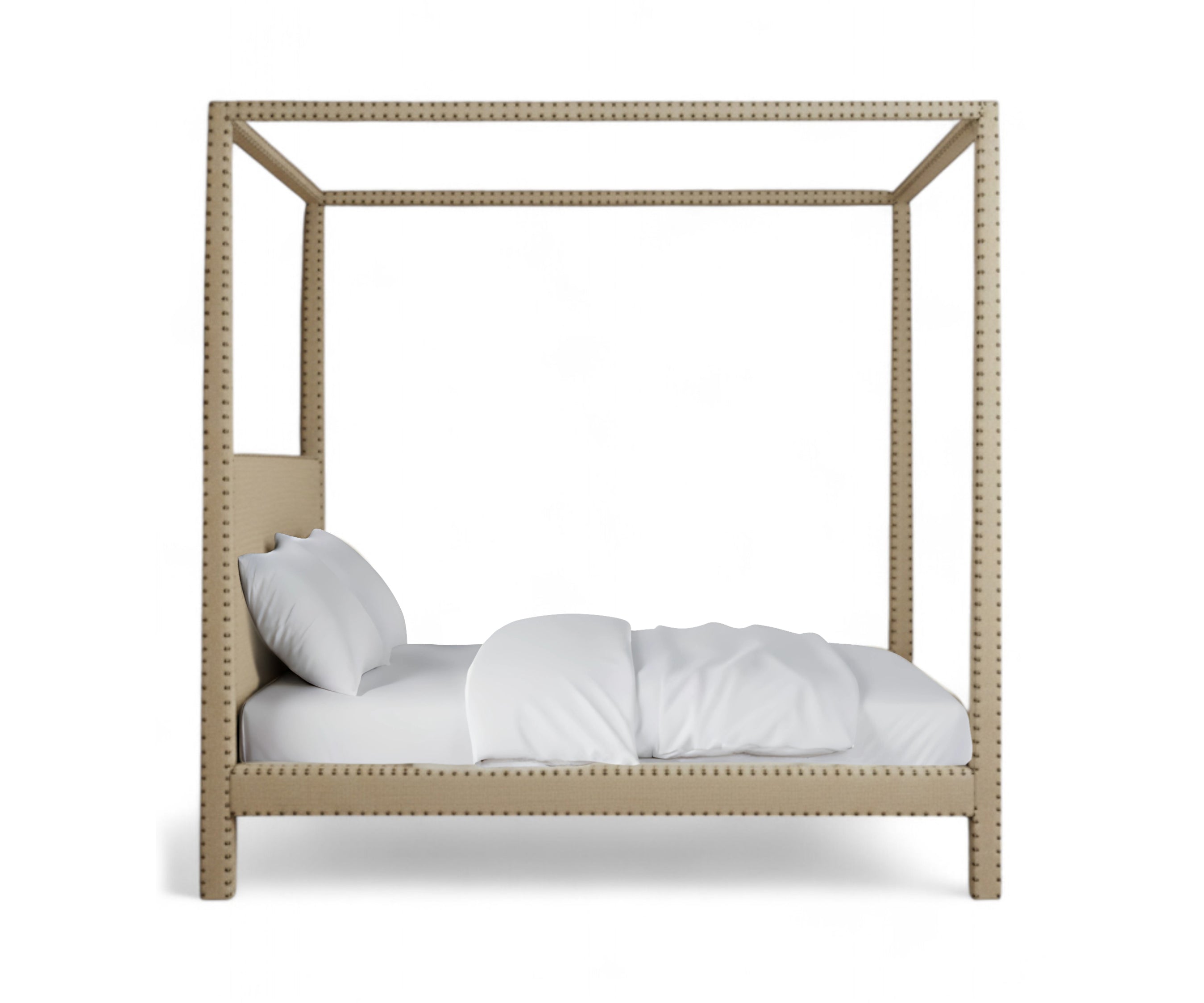 Regal Upholstered Poster Bed Without Storage