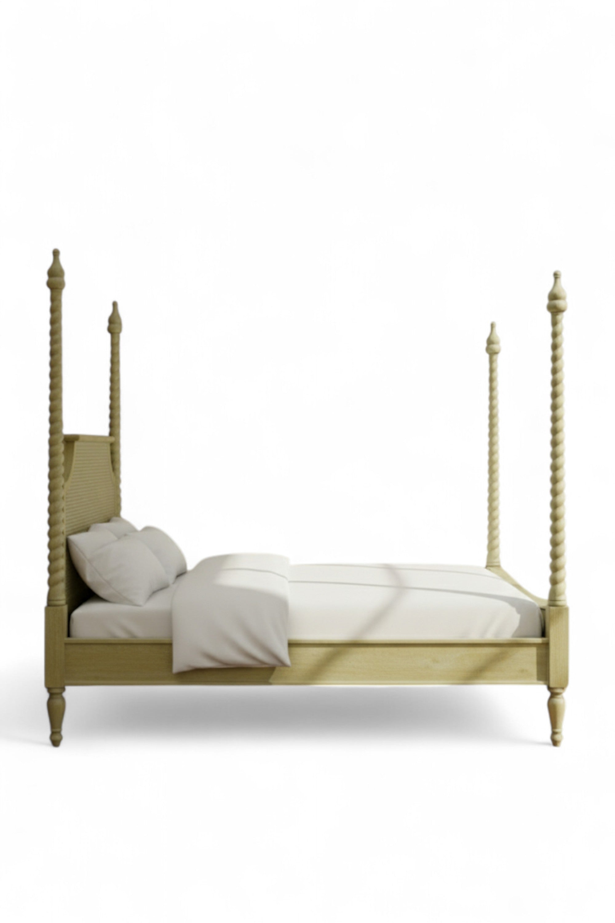 Barley Twist Colonial Four Poster Cane Bed