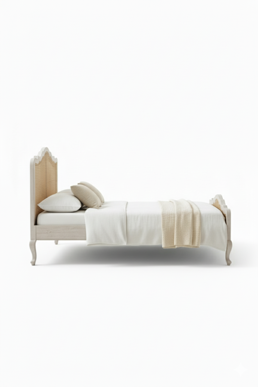 Louis XV Rattan Bed