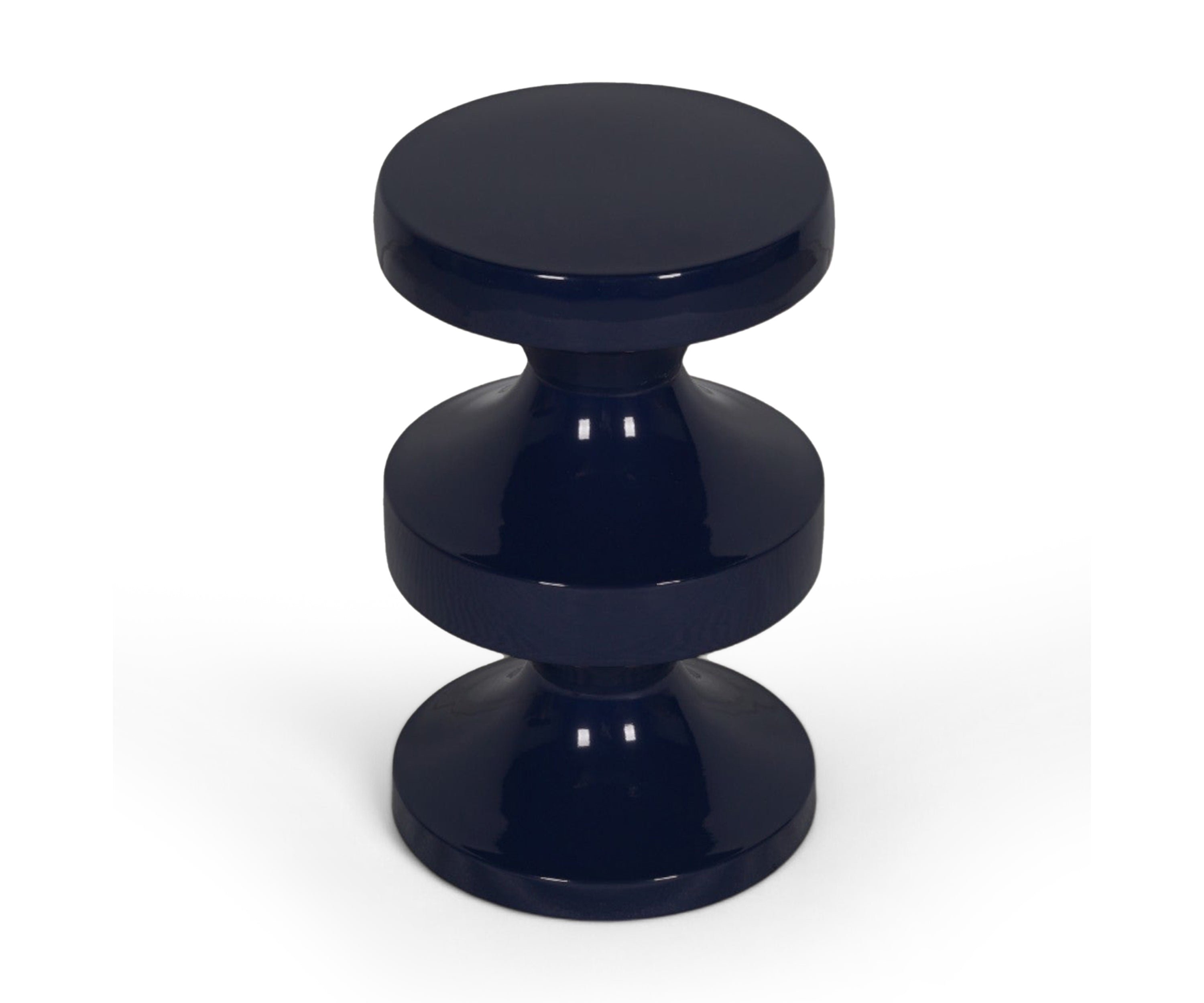 Three-Tiered Teal Hourglass Fiber Table