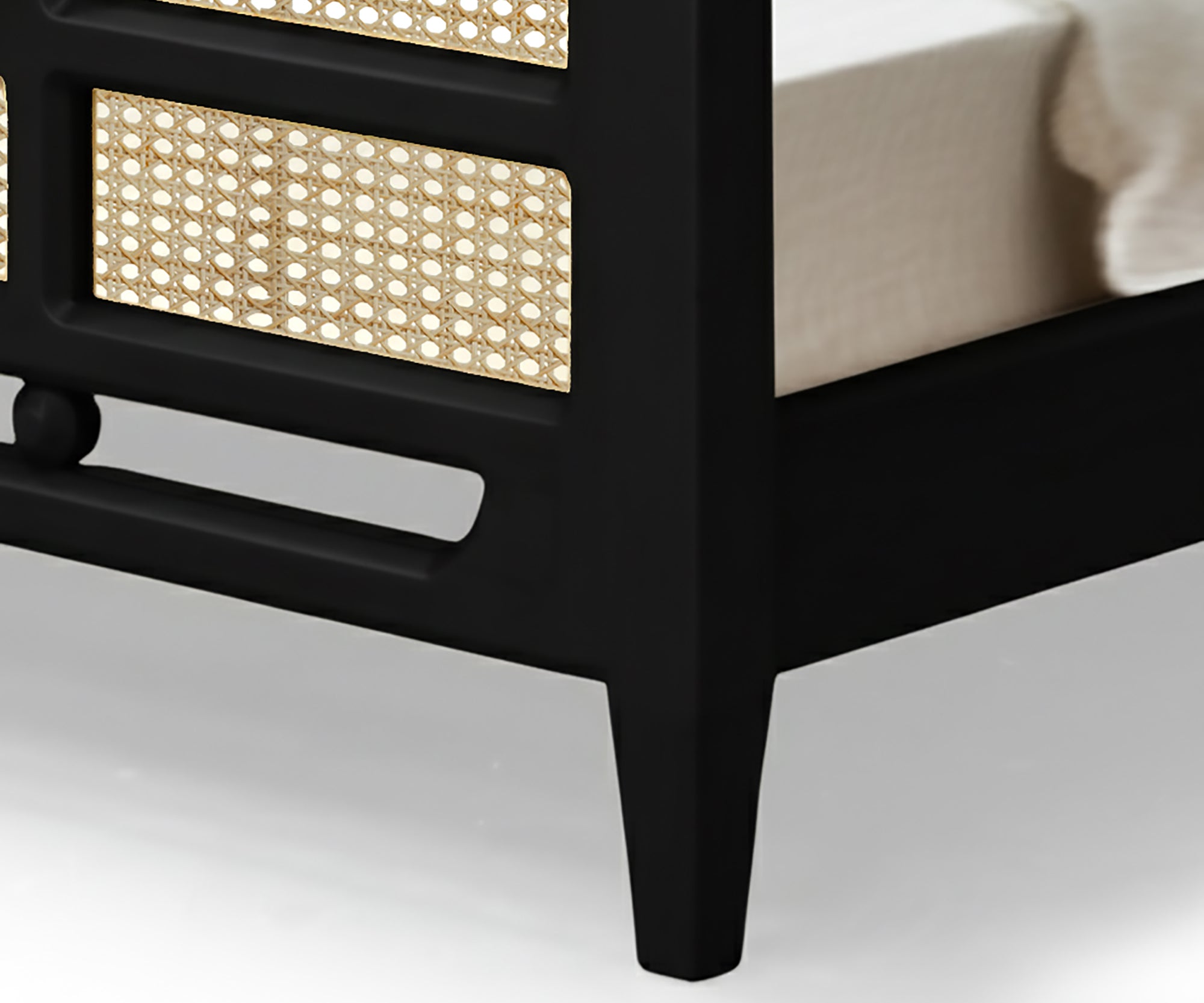 Noir Black Cane Poster Bed