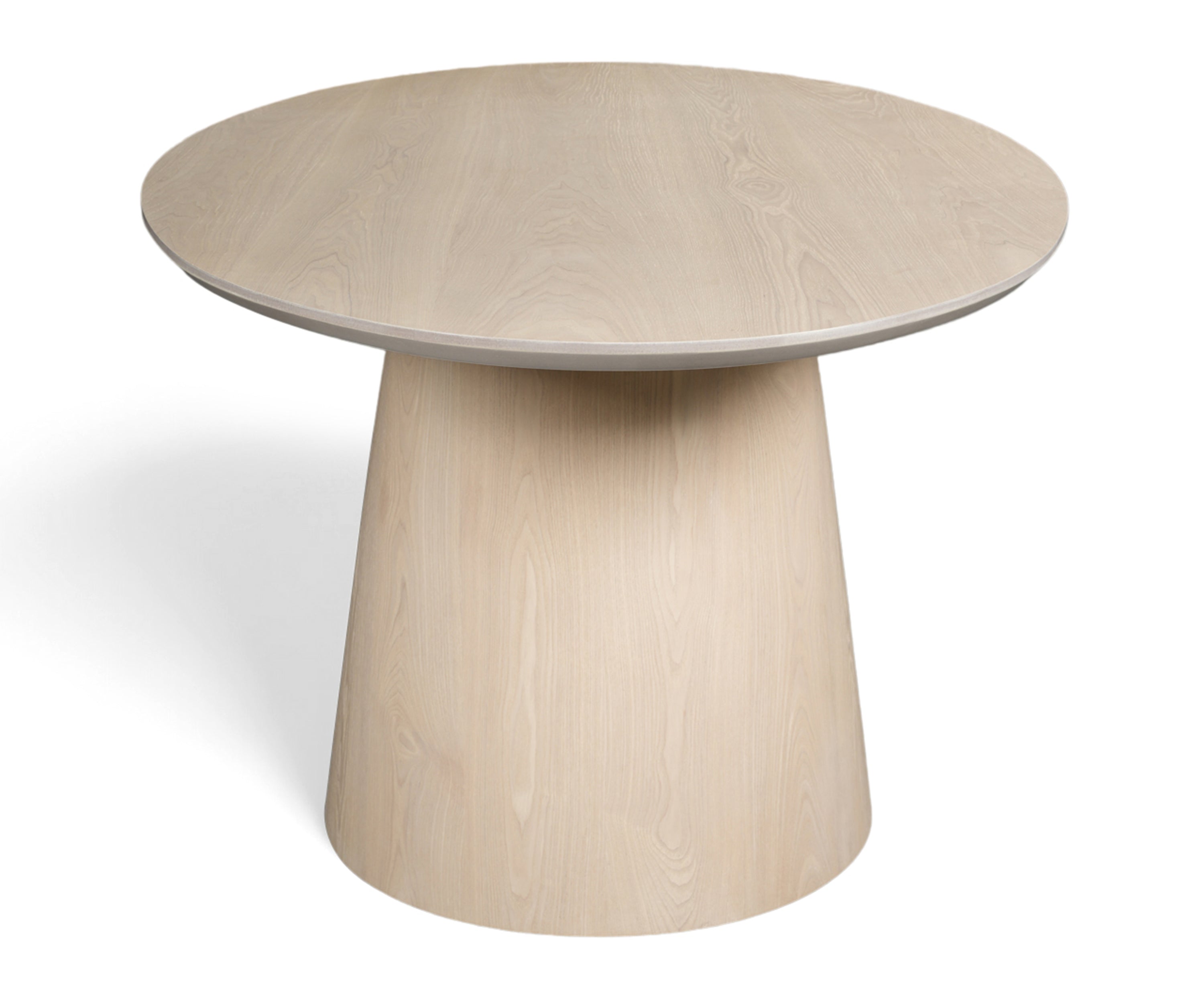 Contemporary Sculptural Round Table in Light Wood