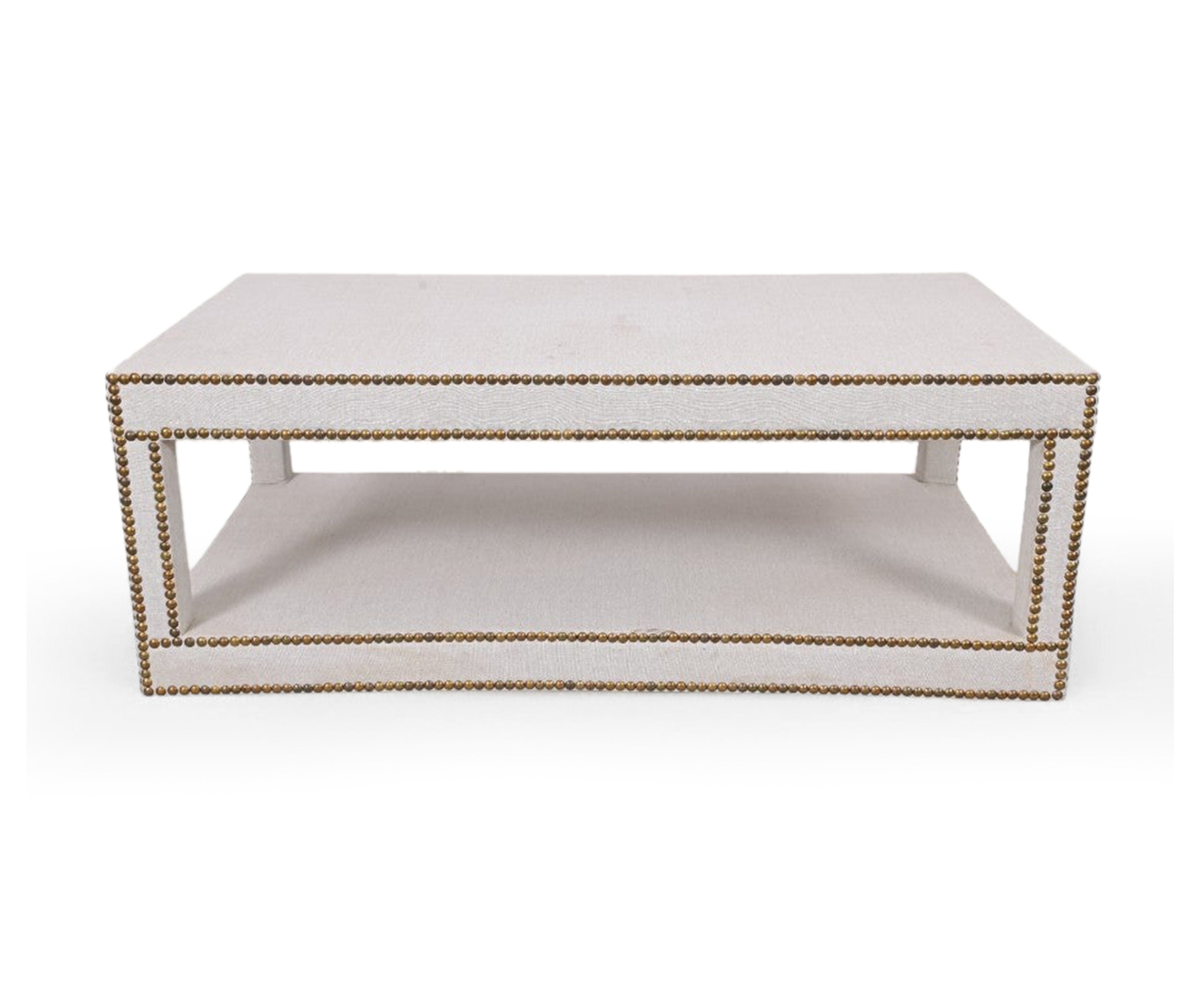 Linen Upholstred Coffee Table