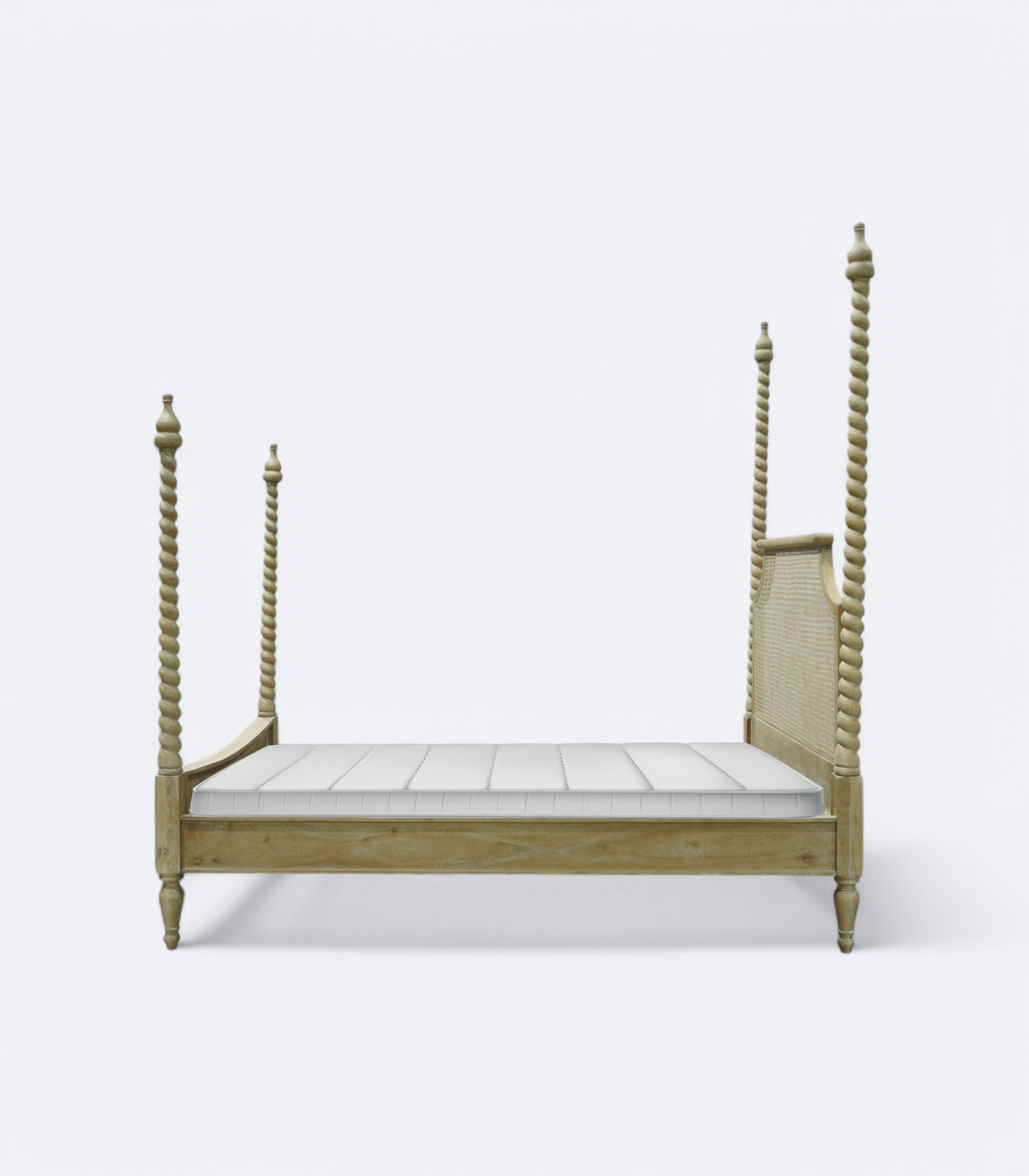 Spindle Design 4 Poster Bed in Distress Finish
