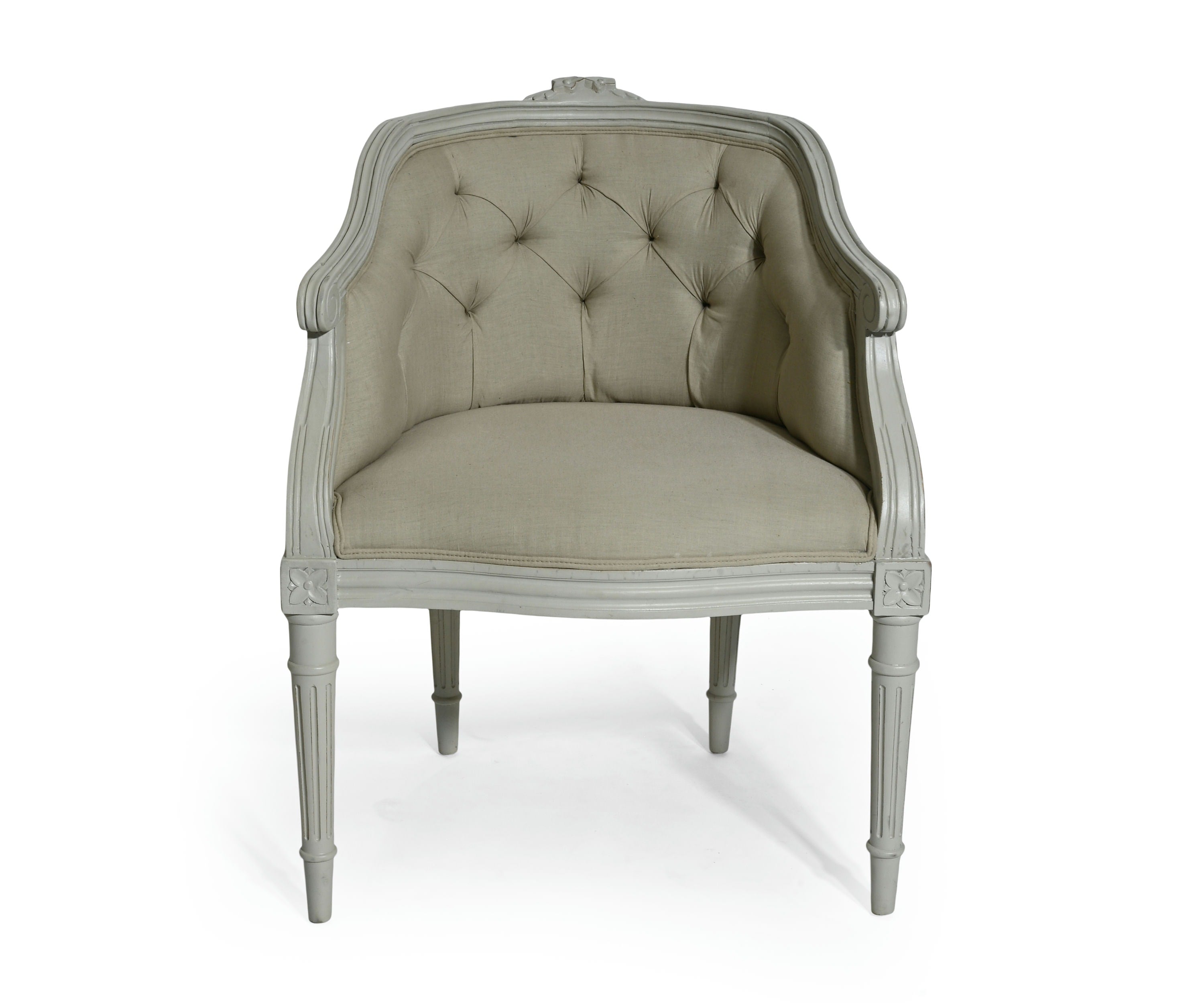 Upholstered Wooden Arm Chair