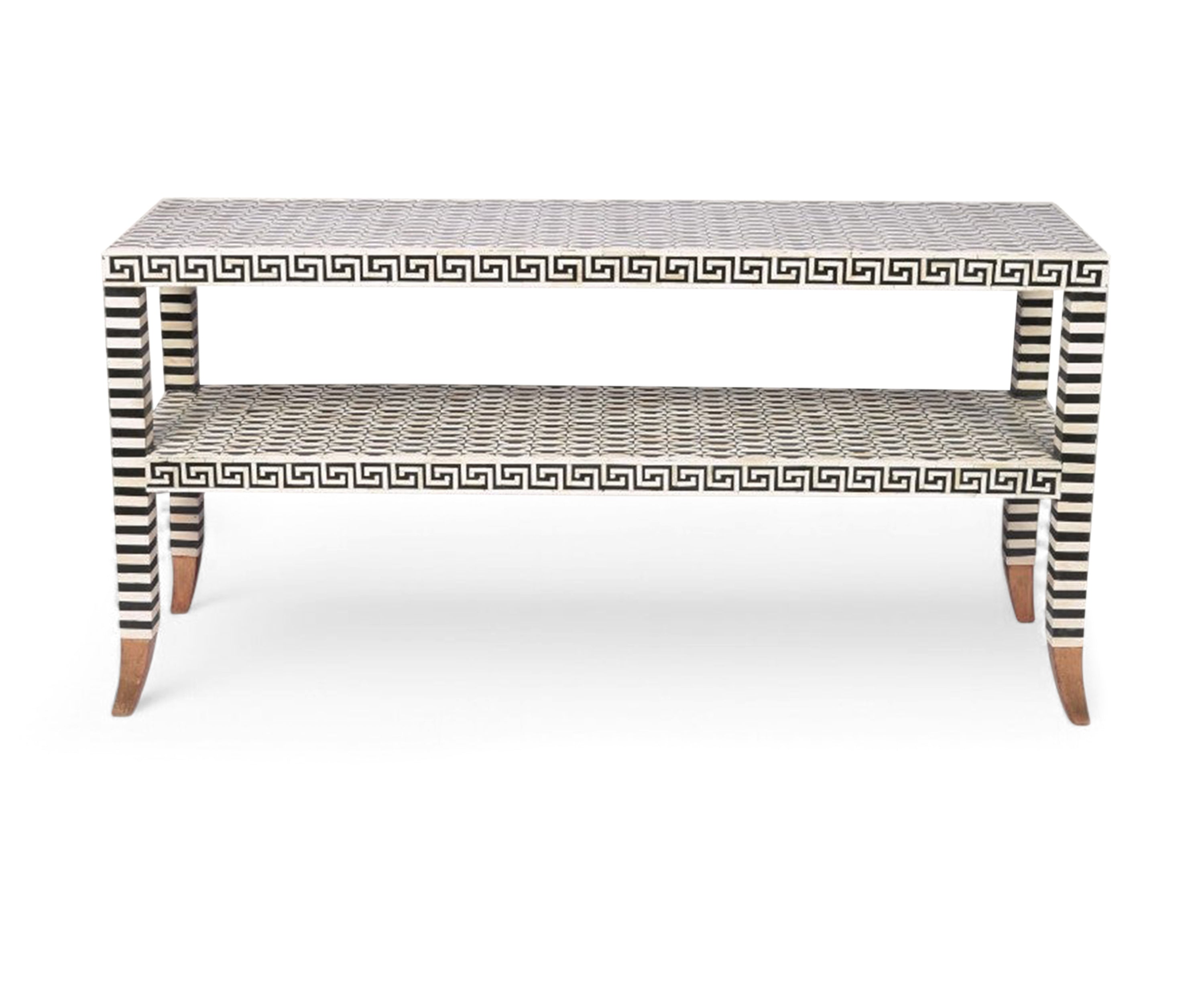 Bone Inlay Console Table