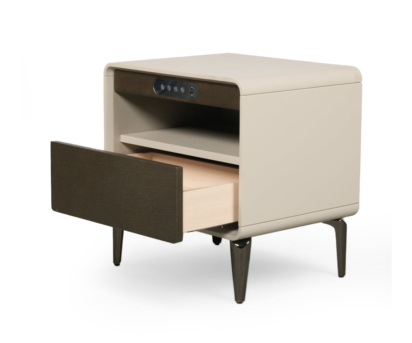 Modern Nightstand with Wireless Charging and USB Port