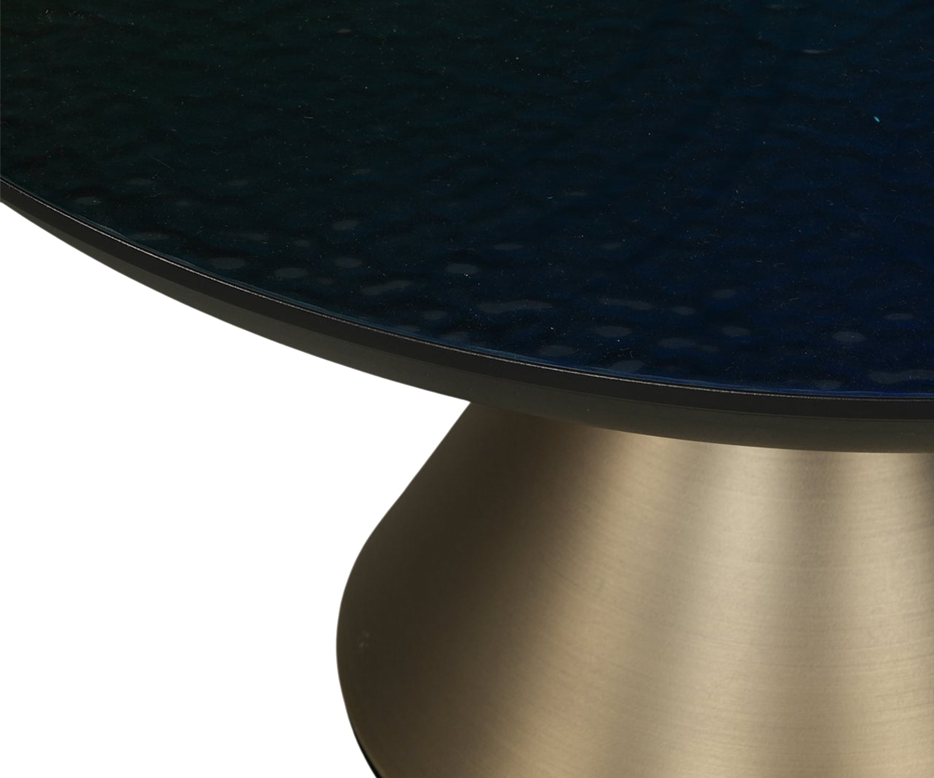 Brass Cone Base Nesting Coffee Tables Set of 2