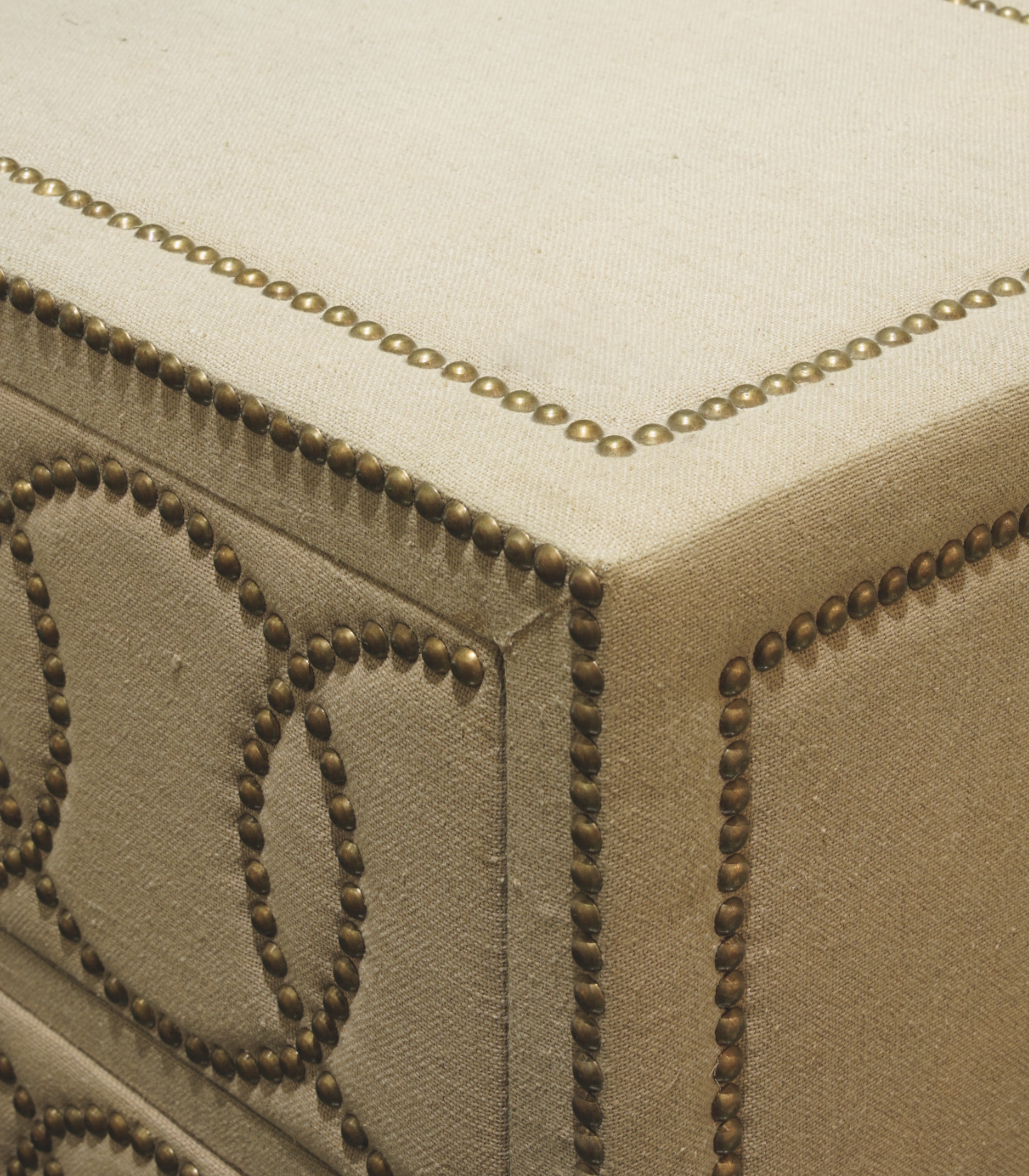 Chest of Drawers with Linen Upholstery