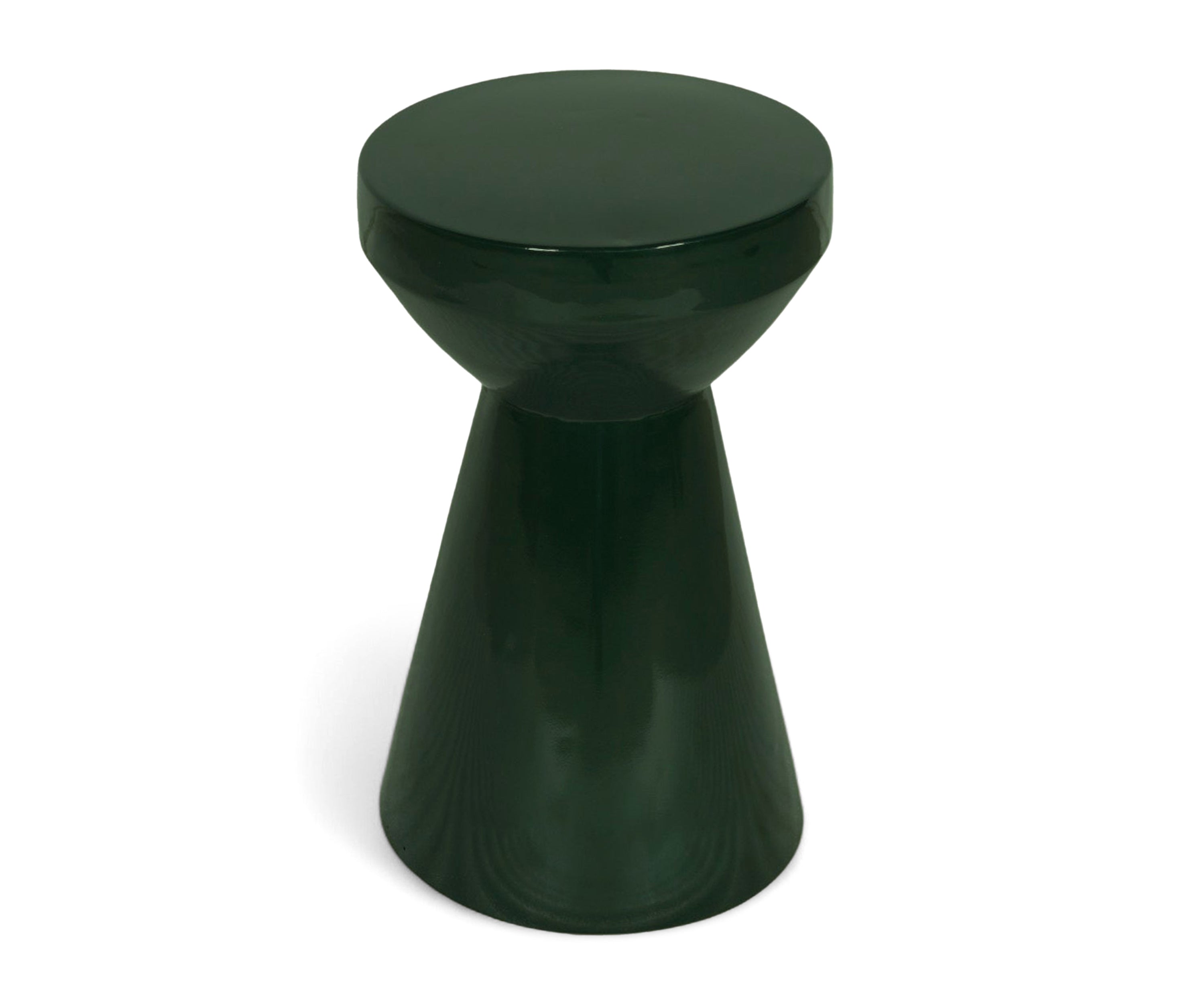 Palm Green Hourglass Side Table