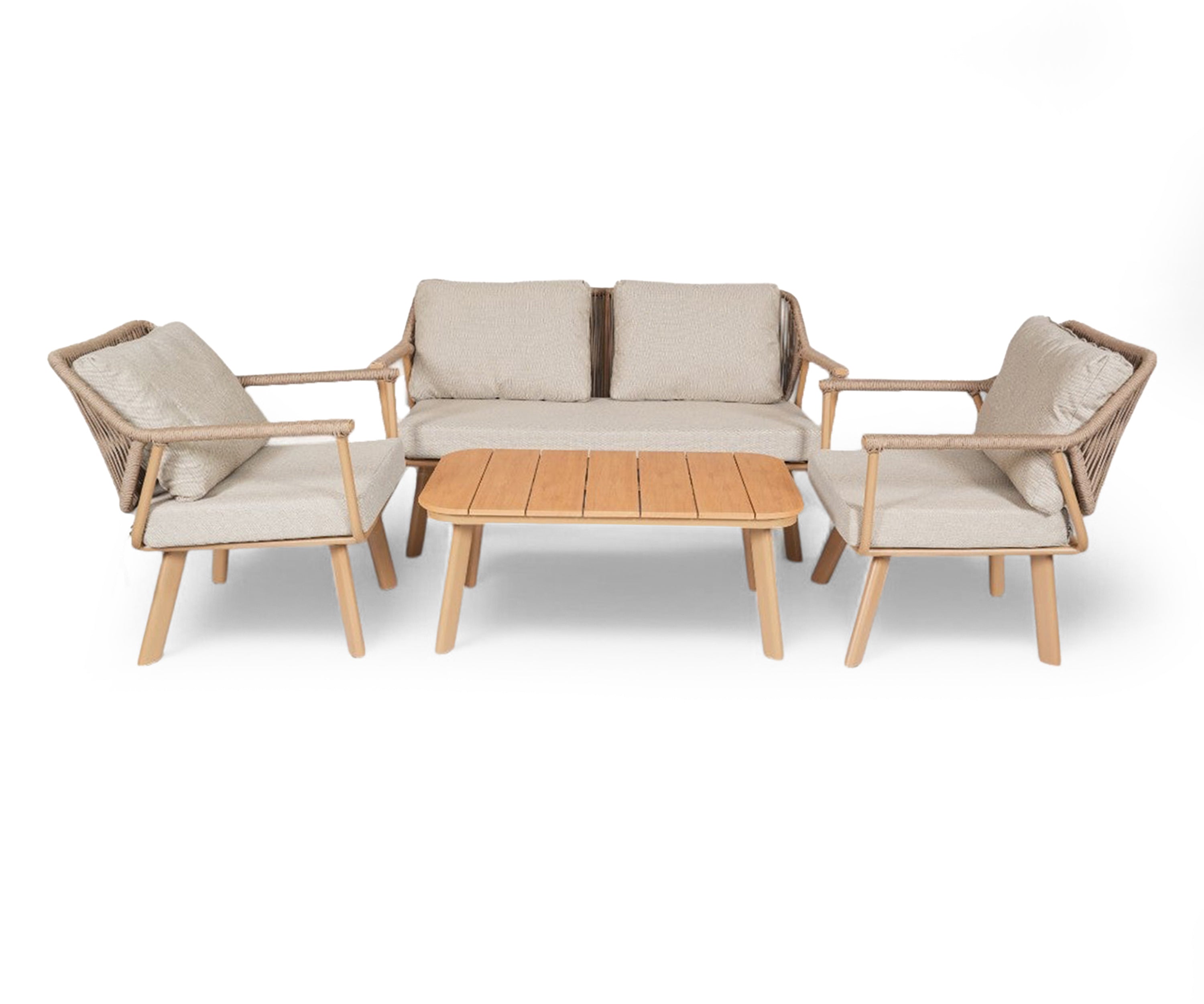 Savannah Two-Seater Metal with Nylon Rope Outdoor Sofa