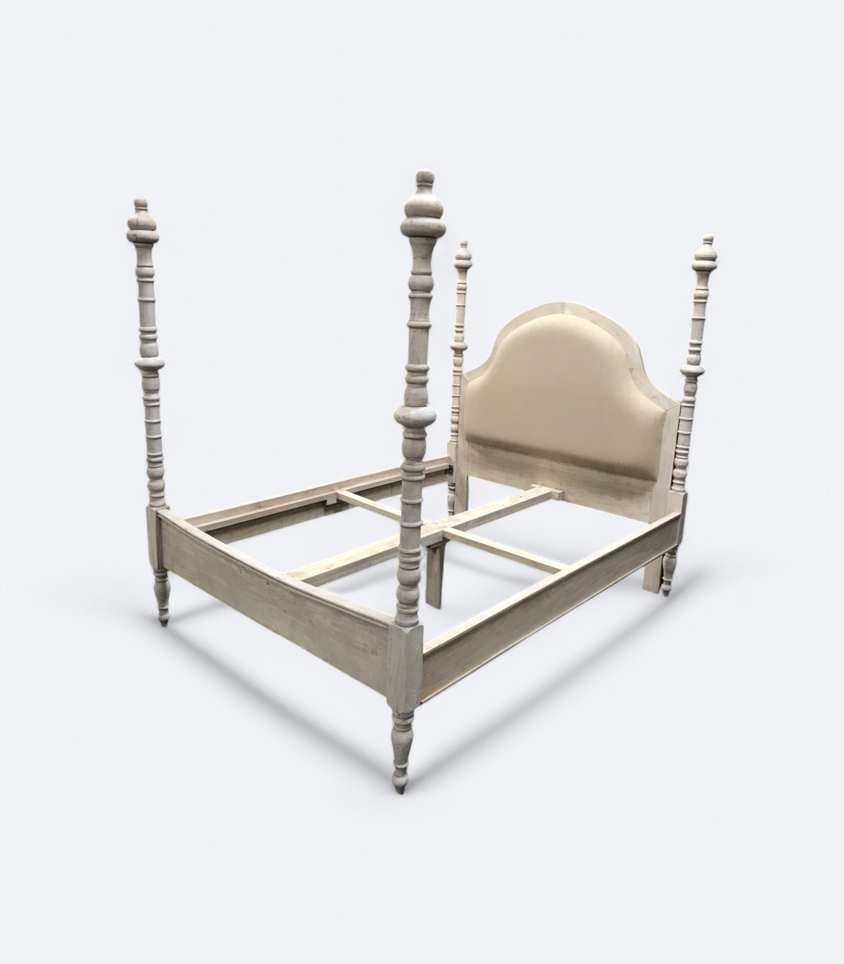 Heritage Spindle Brown Acacia Wood Bed