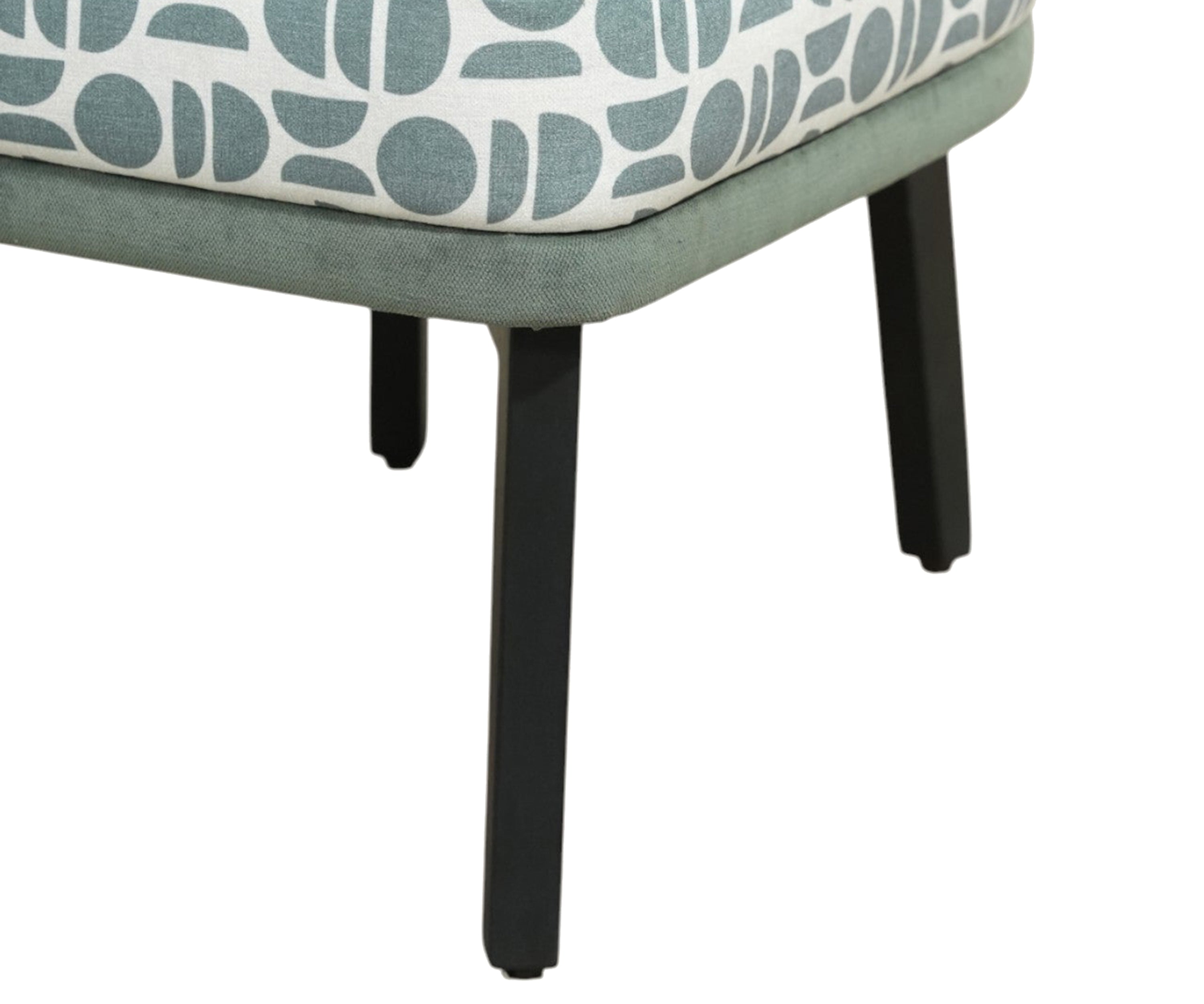 Contemporary Slipper Arm Chair with Bolster Cushion