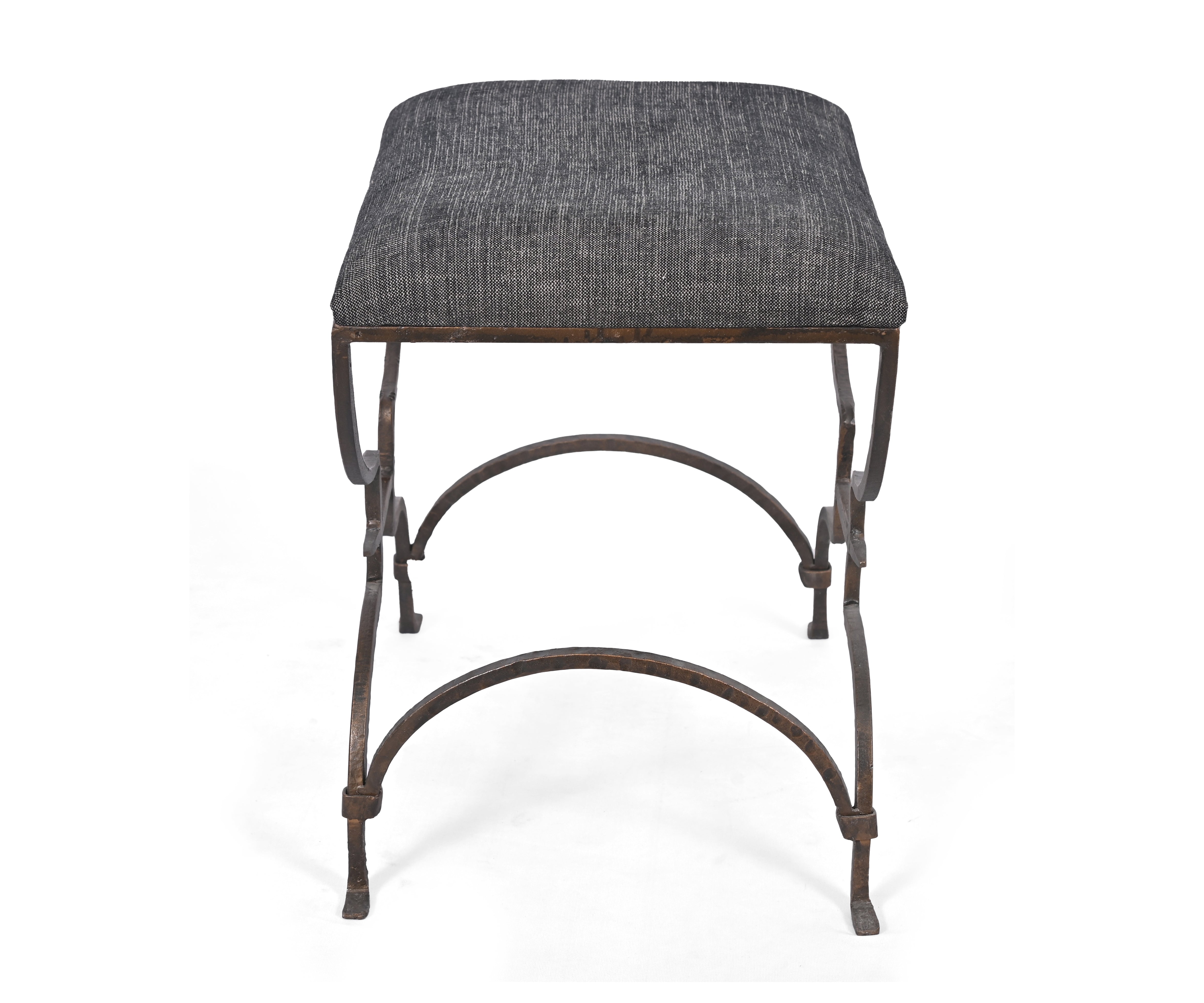 Iron Upholstered Stool