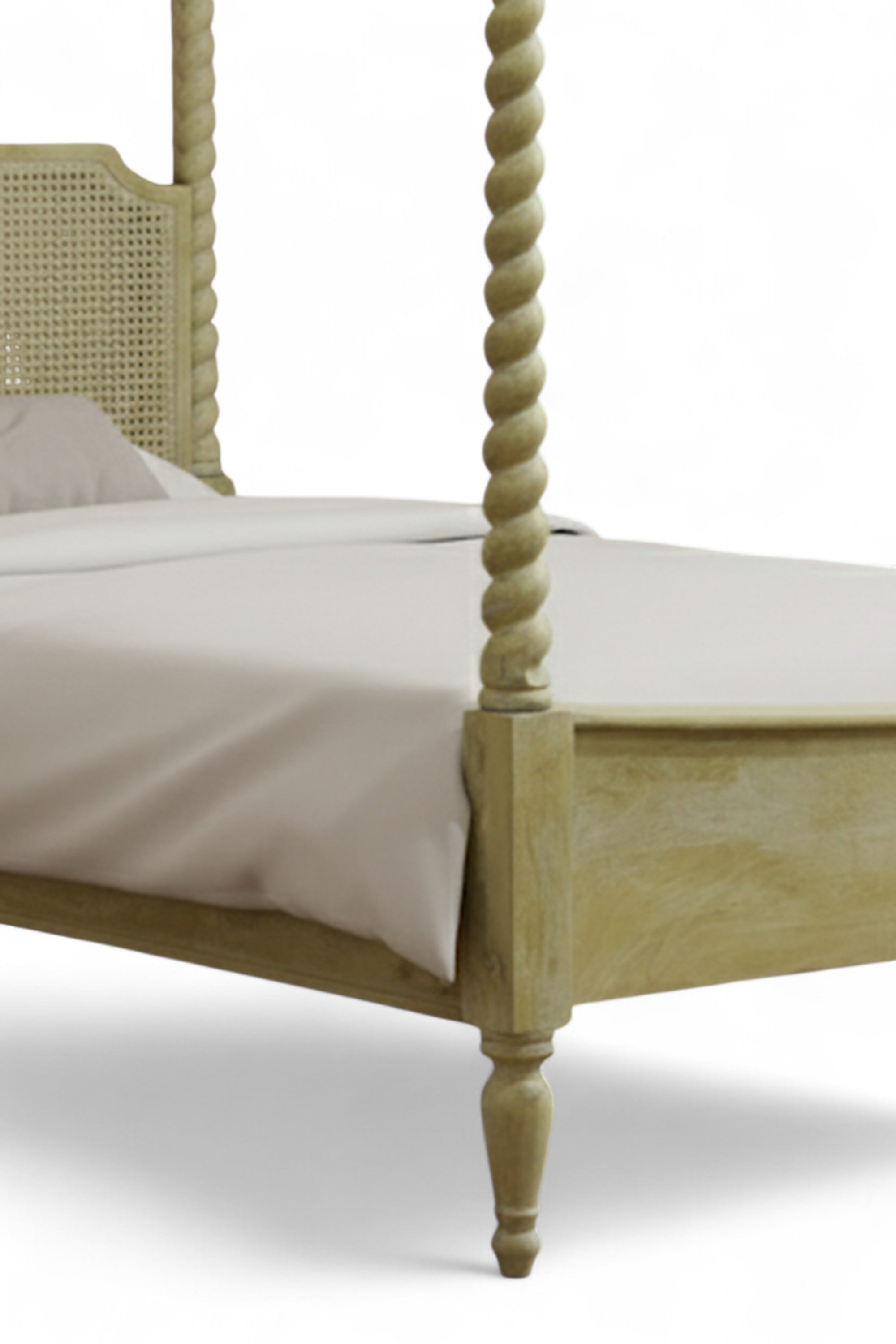Barley Twist Colonial Four Poster Cane Bed