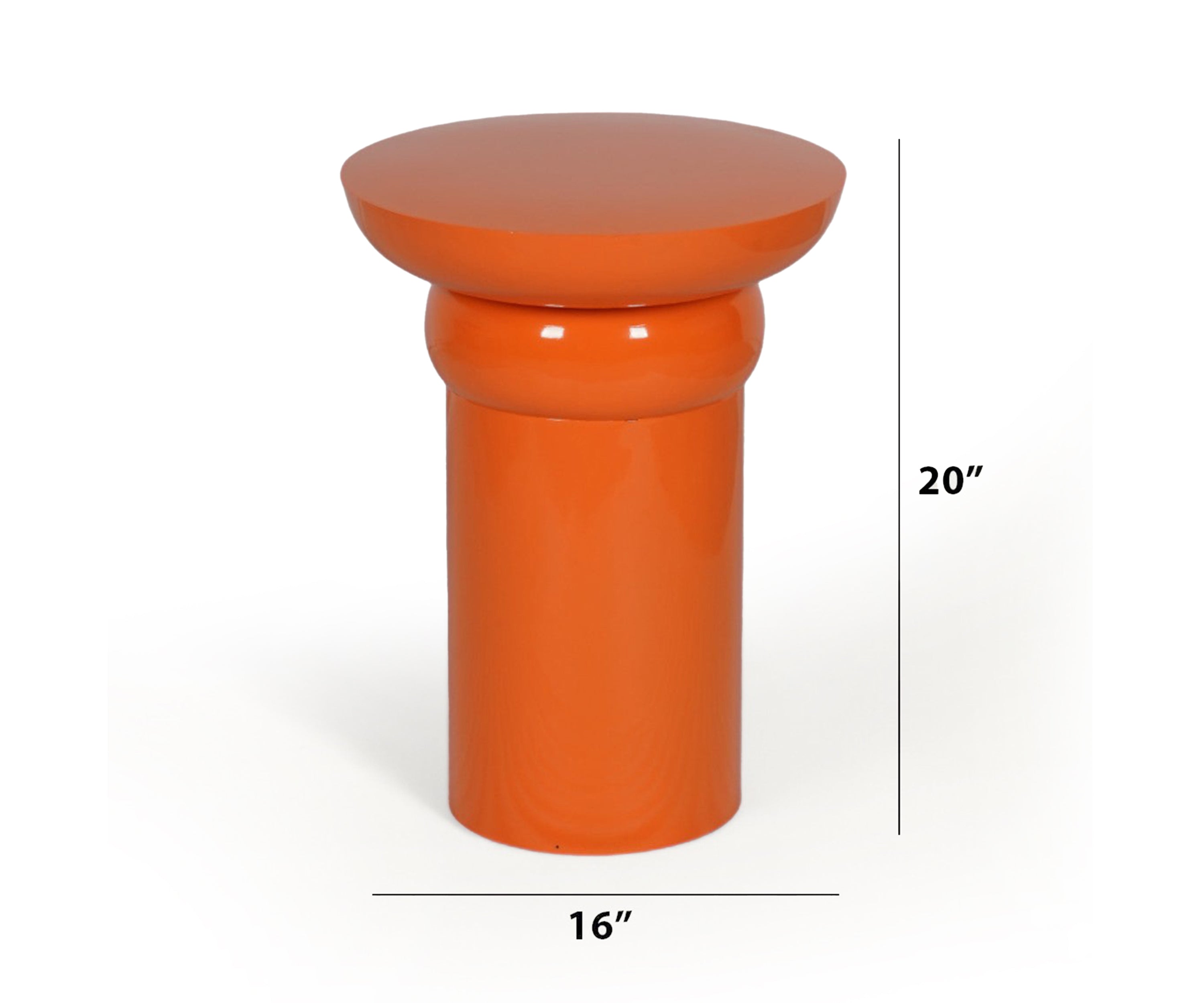 Tangerine Sculptural Side Table