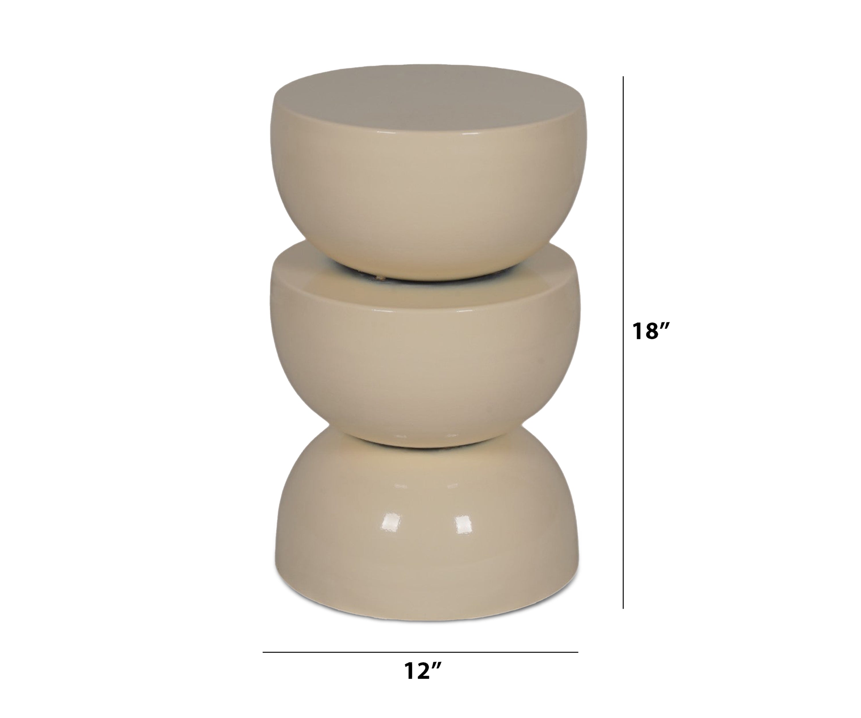 Supple Grace: Sculptural Tiered Side Table