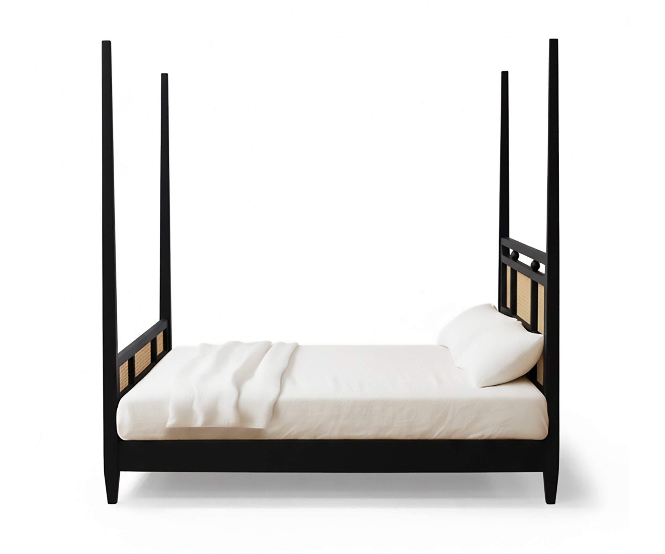 Noir Black Cane Poster Bed
