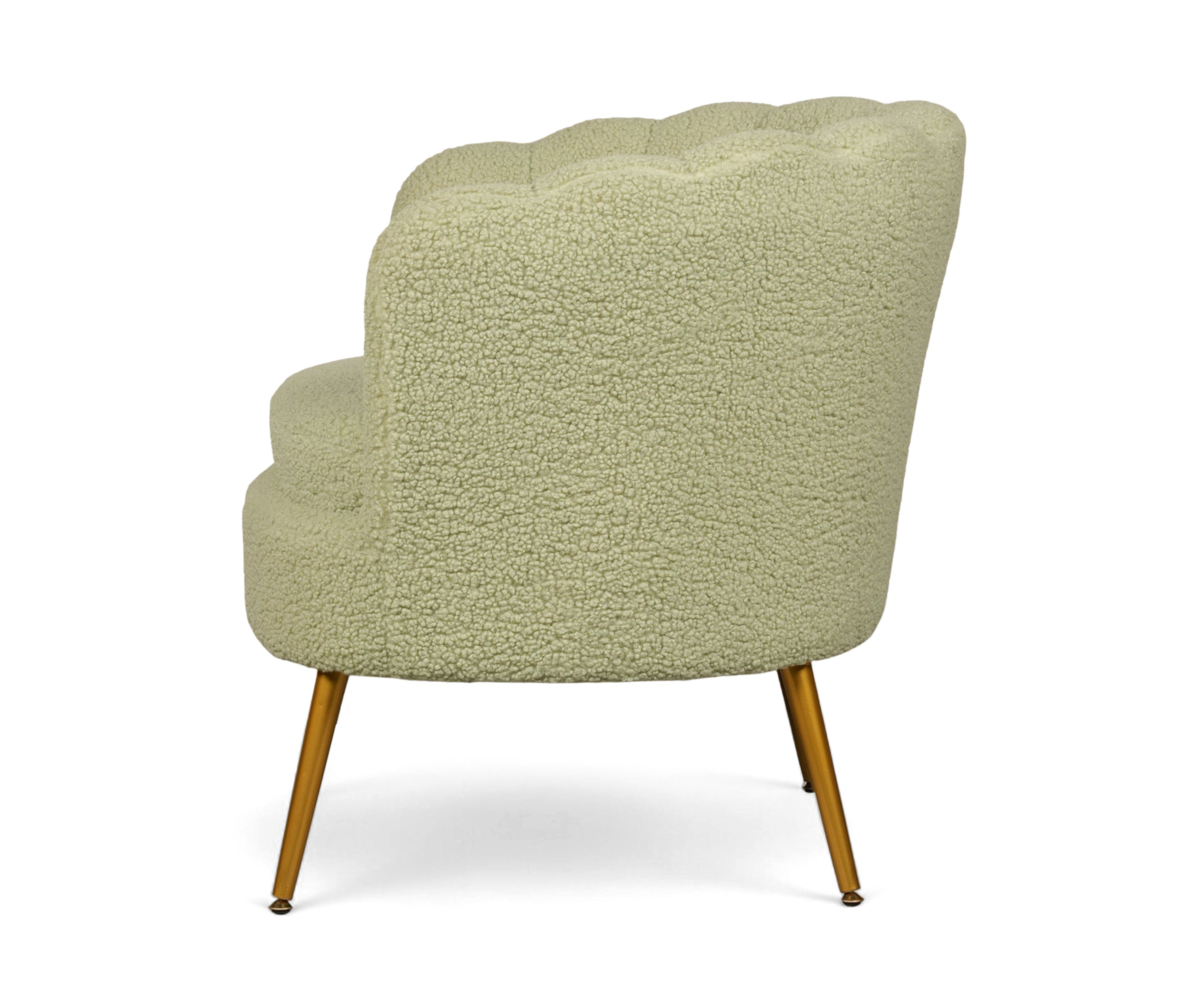 Scalloped Shell Accent Chair in Bouclé