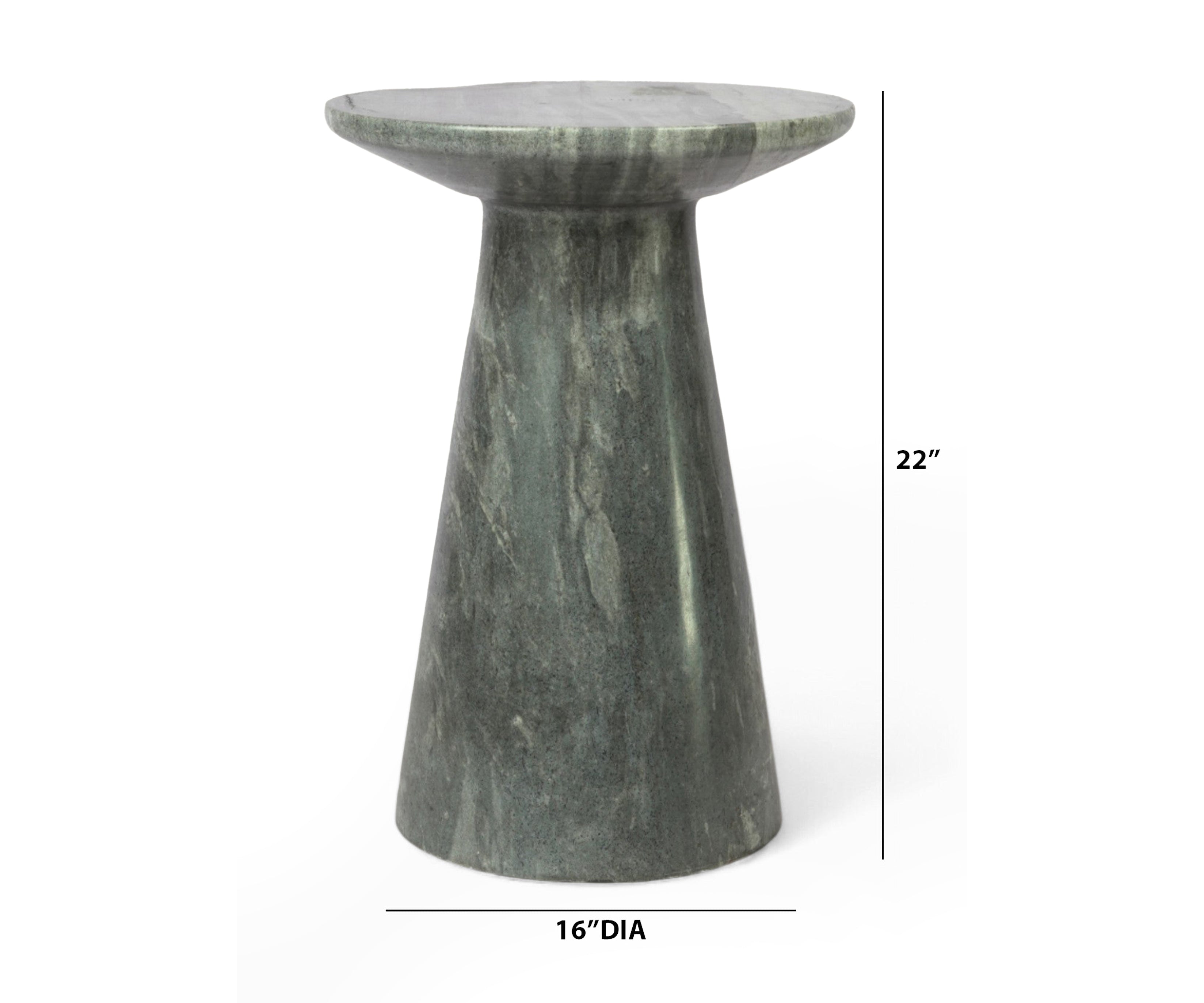 Hamilton Black Marble Round Side Table