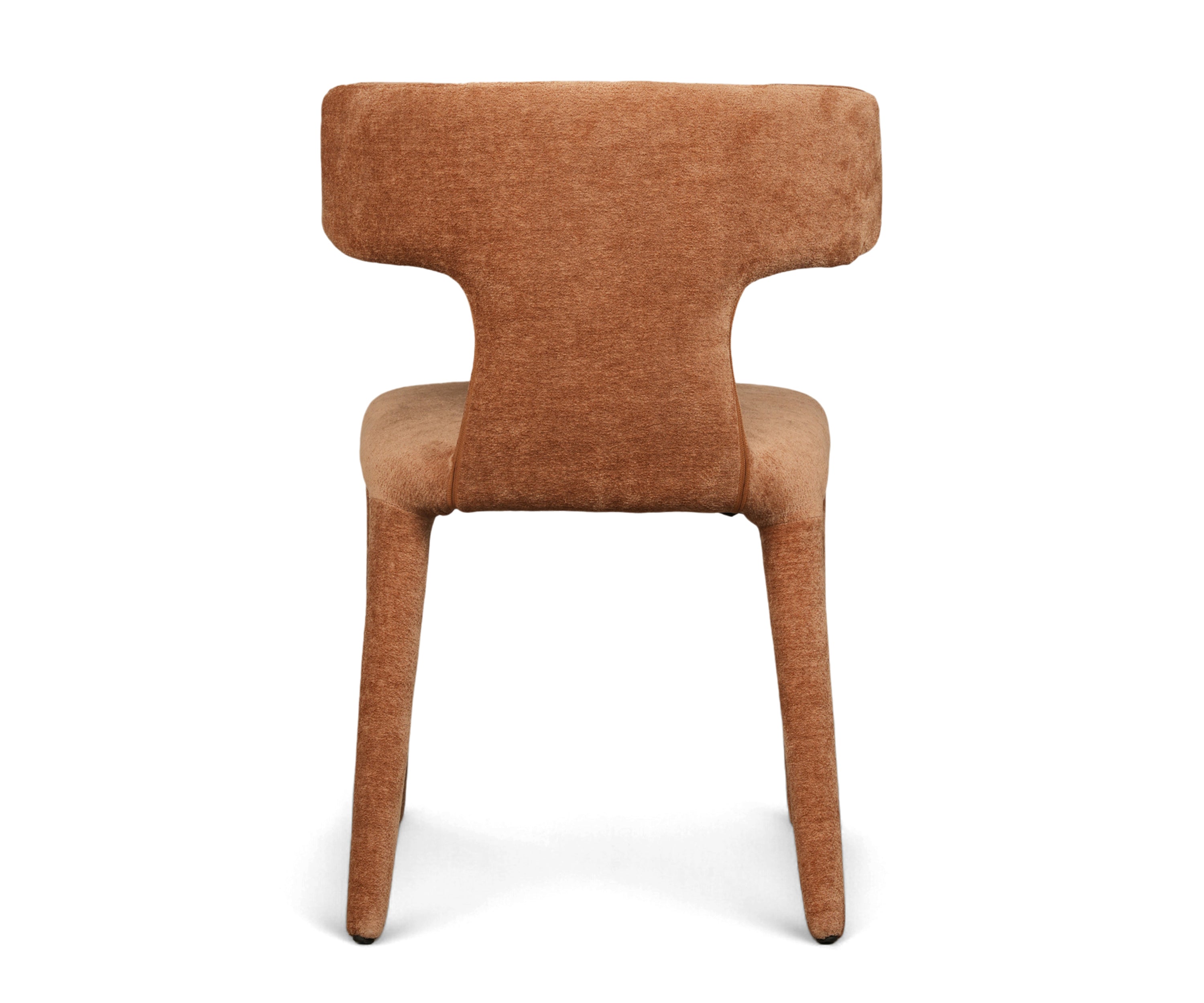 Modern Upholstered Dining Chair with Curved Backrest