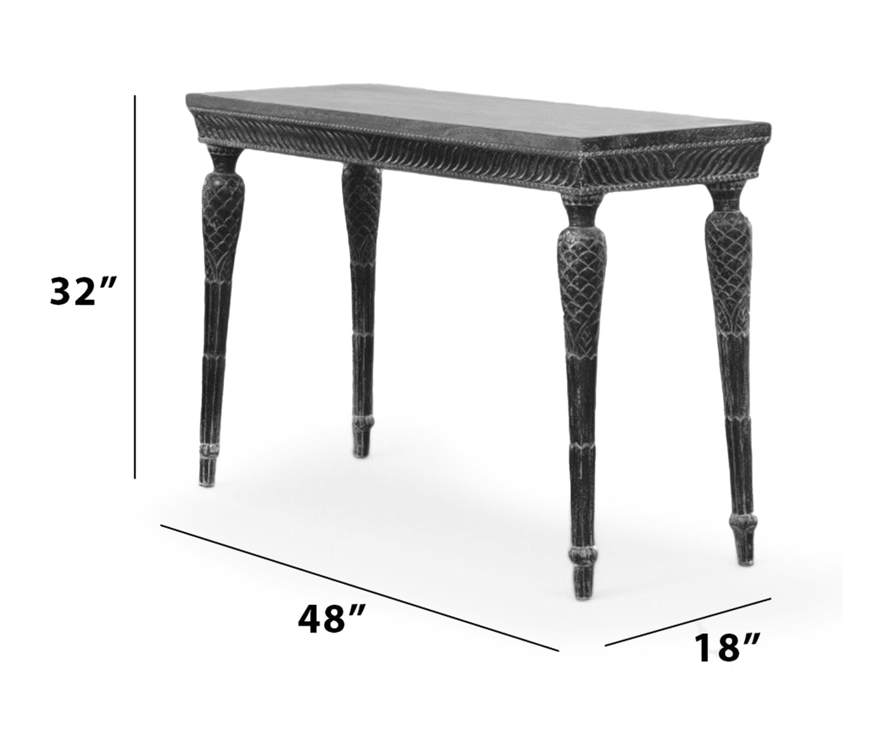 Black Finish Wooden Console