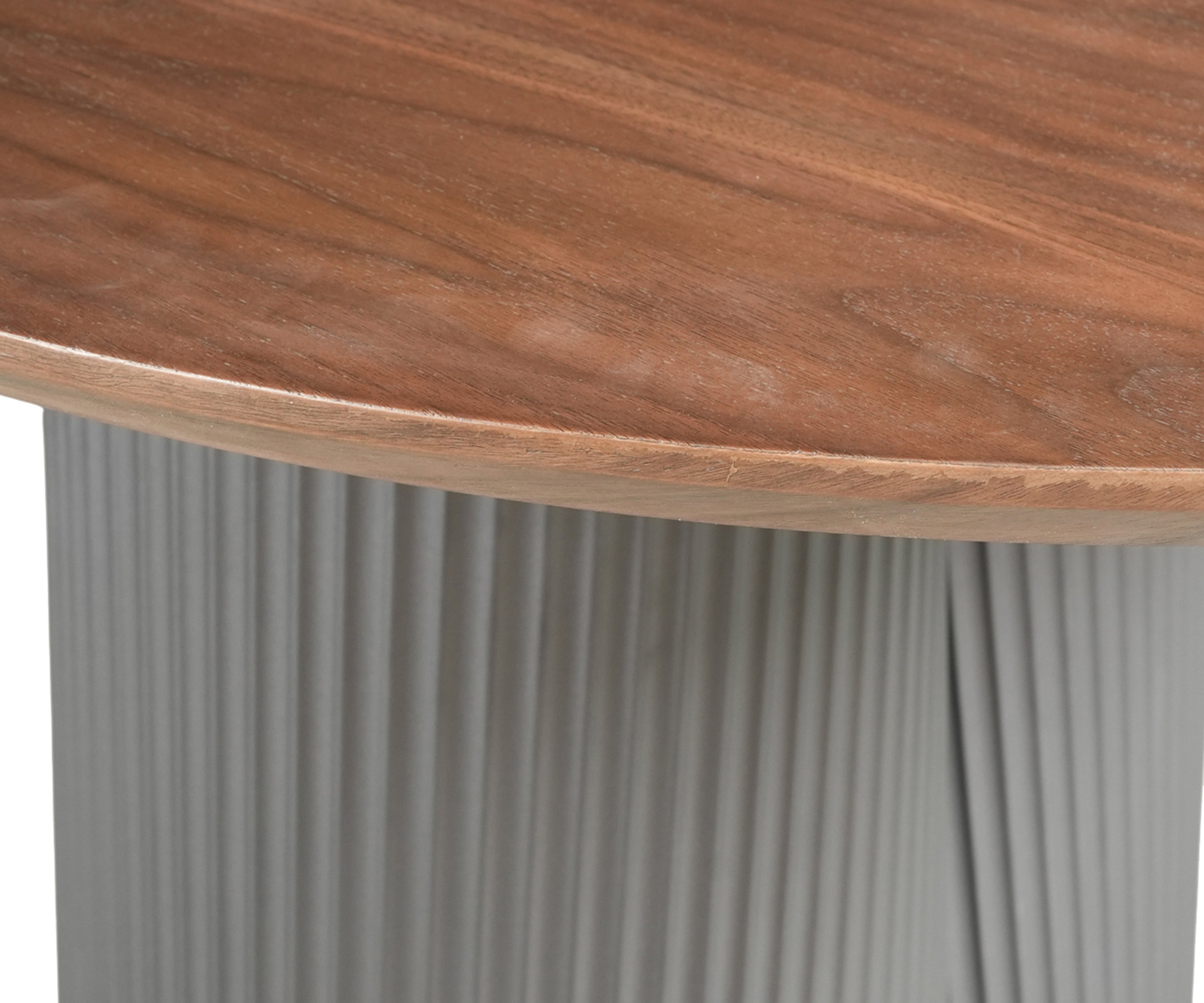 Modern Fluted Double Pedestal Dining Table