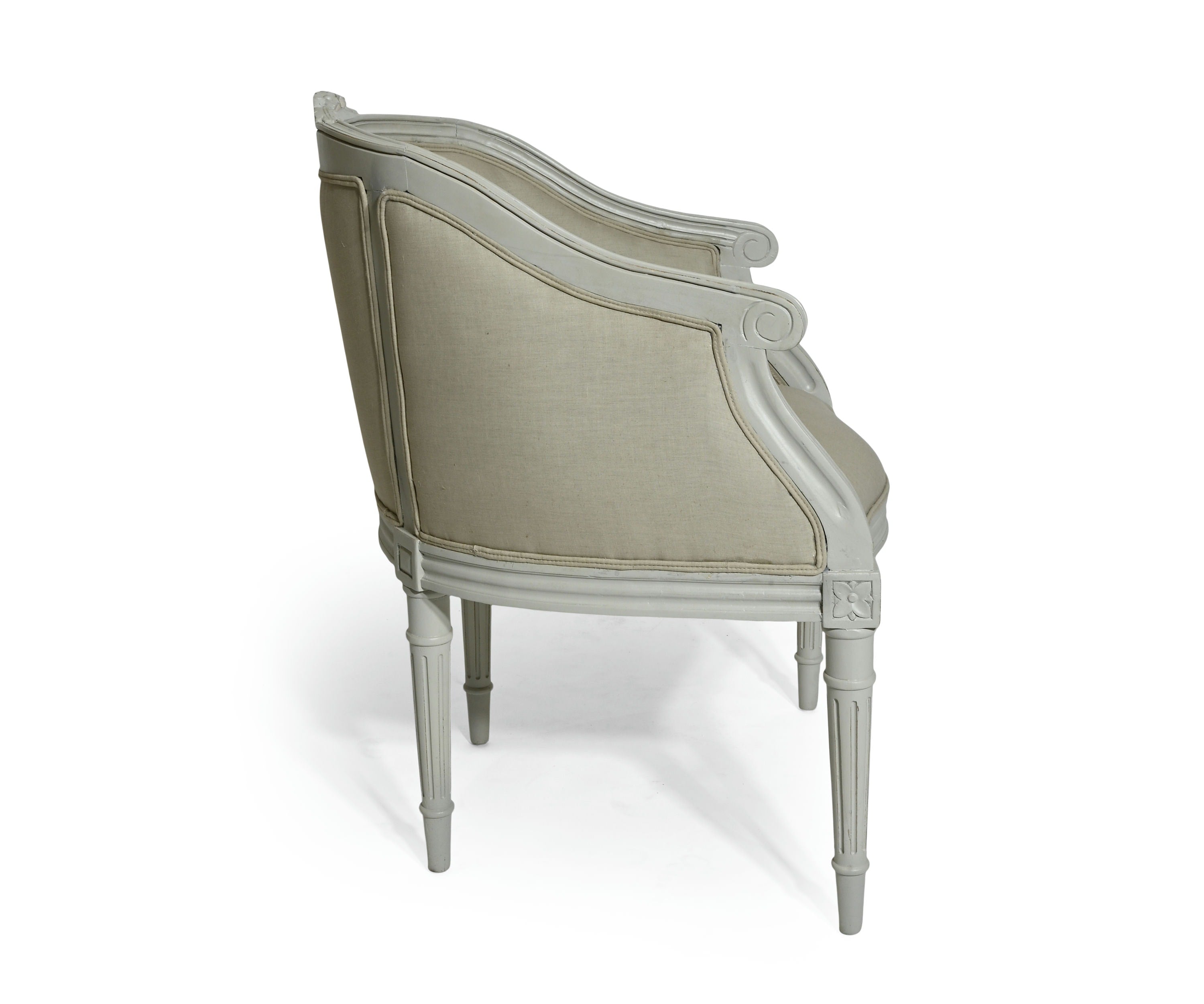 Upholstered Wooden Arm Chair