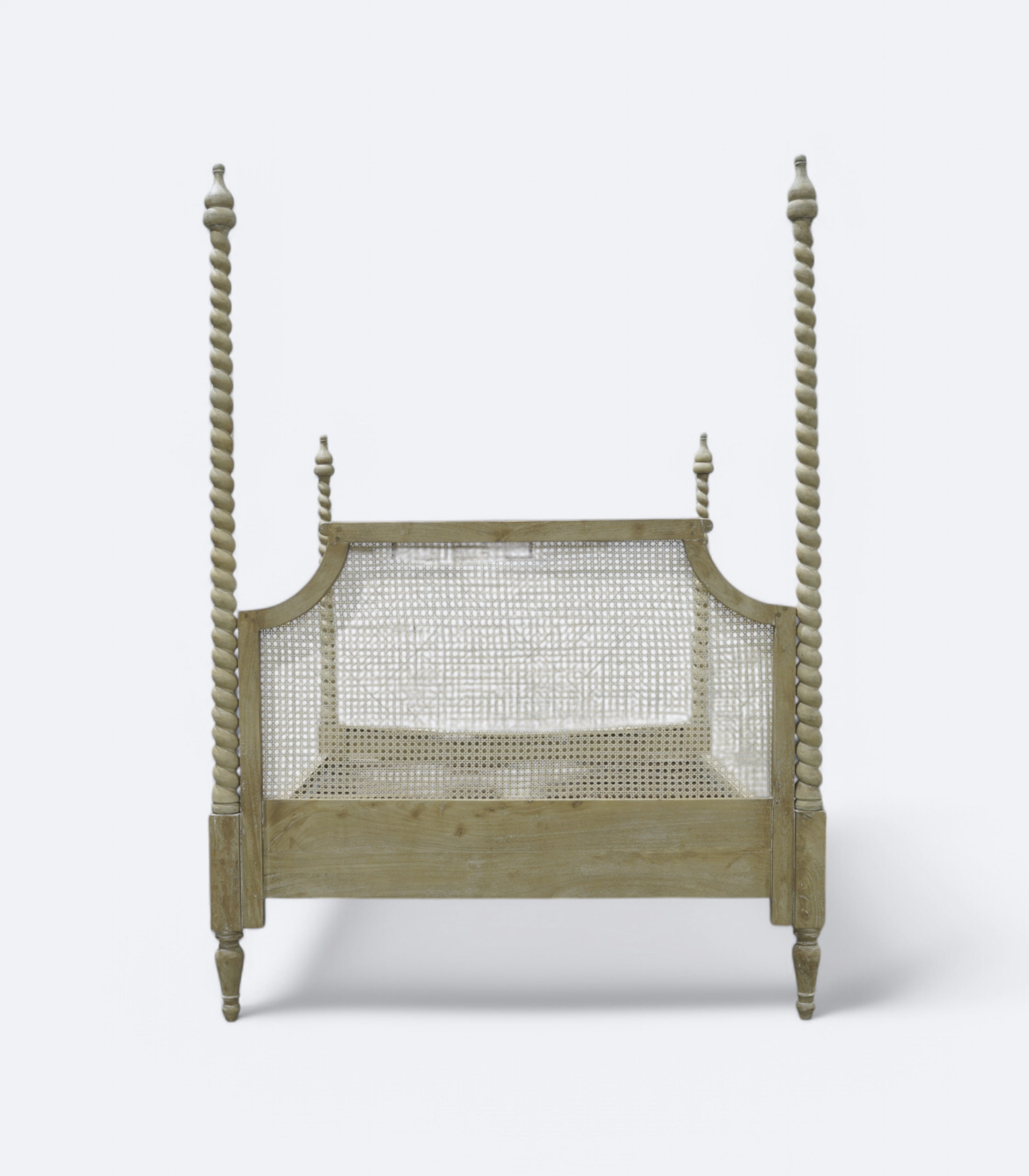 Spindle Design 4 Poster Bed in Distress Finish
