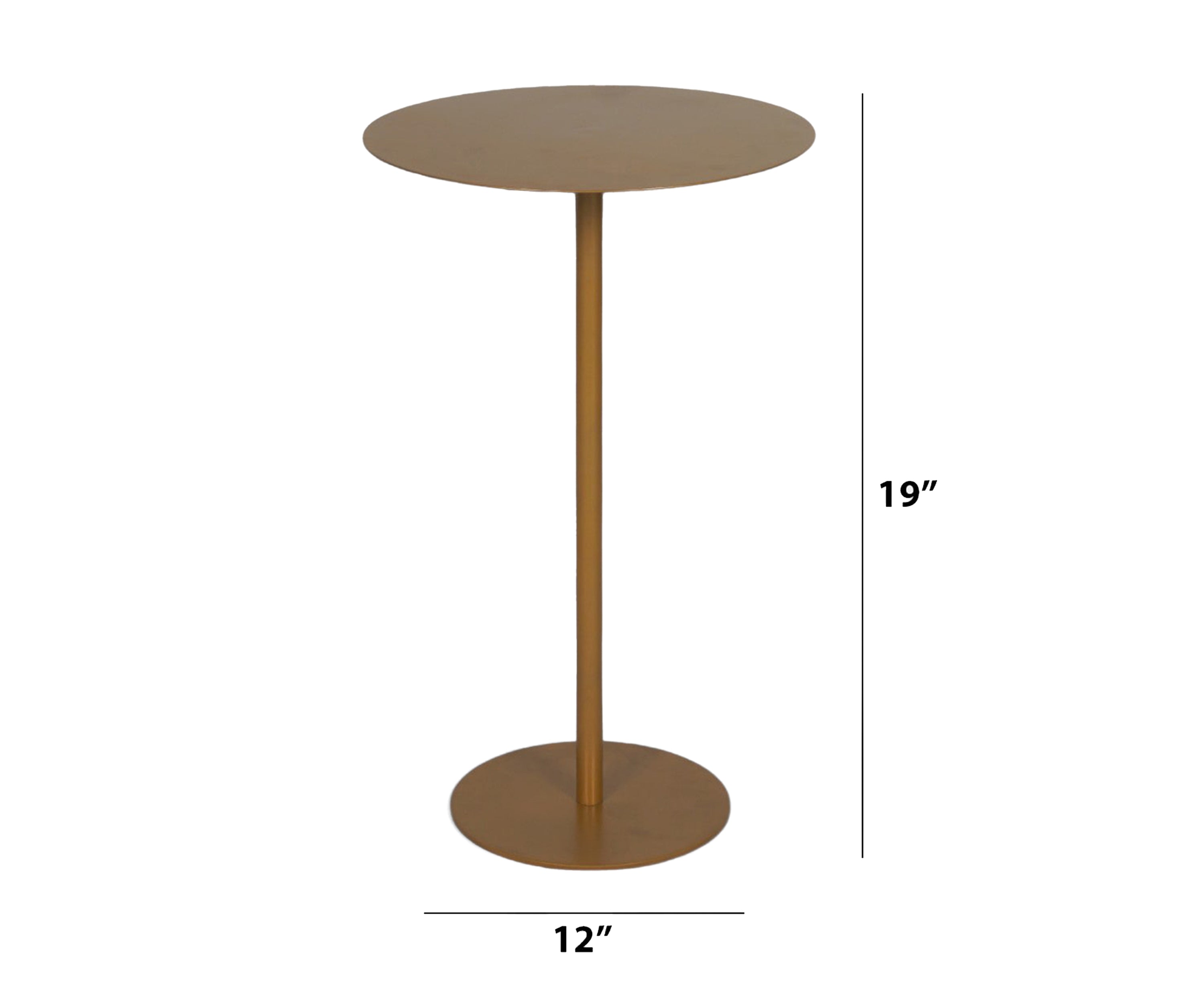 Sleek Golden Circular Accent Peg Table