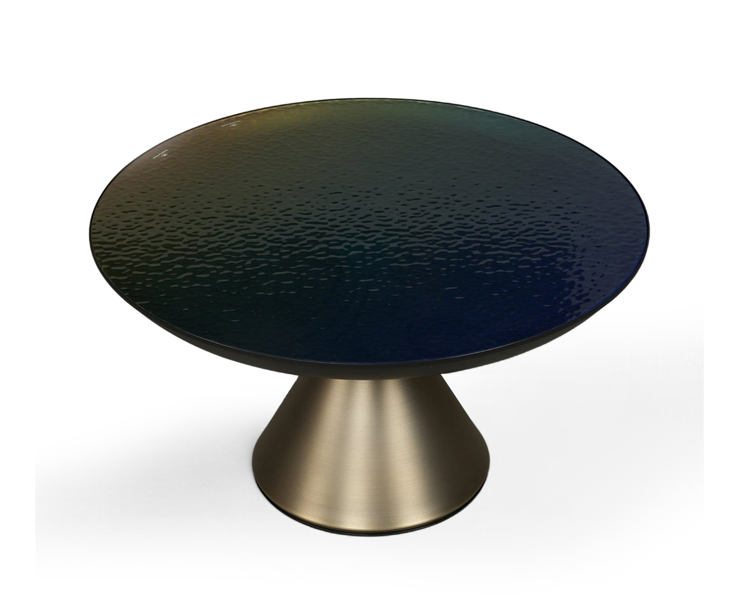 Brass Cone Base Nesting Coffee Tables Set of 2