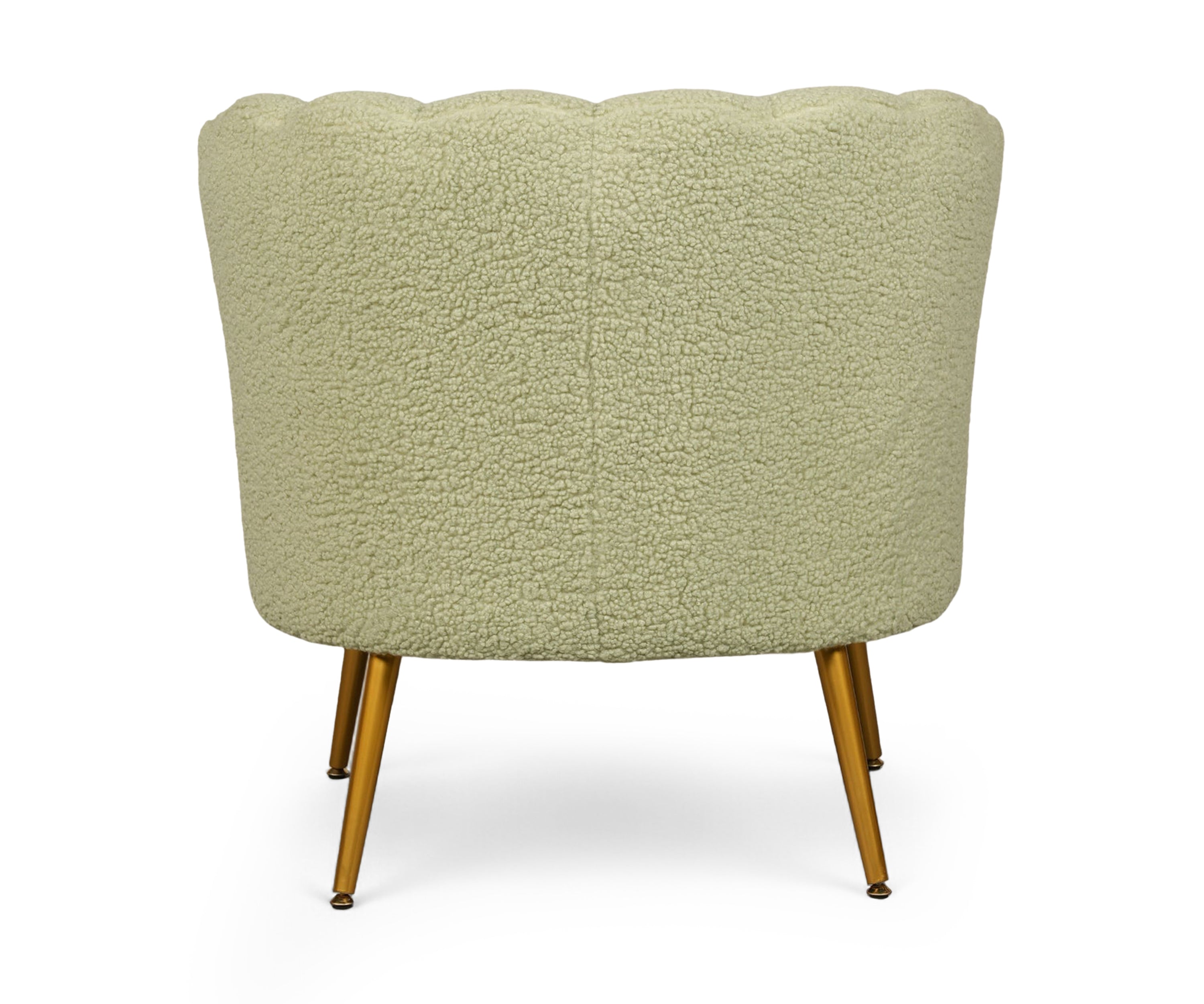 Scalloped Shell Accent Chair in Bouclé