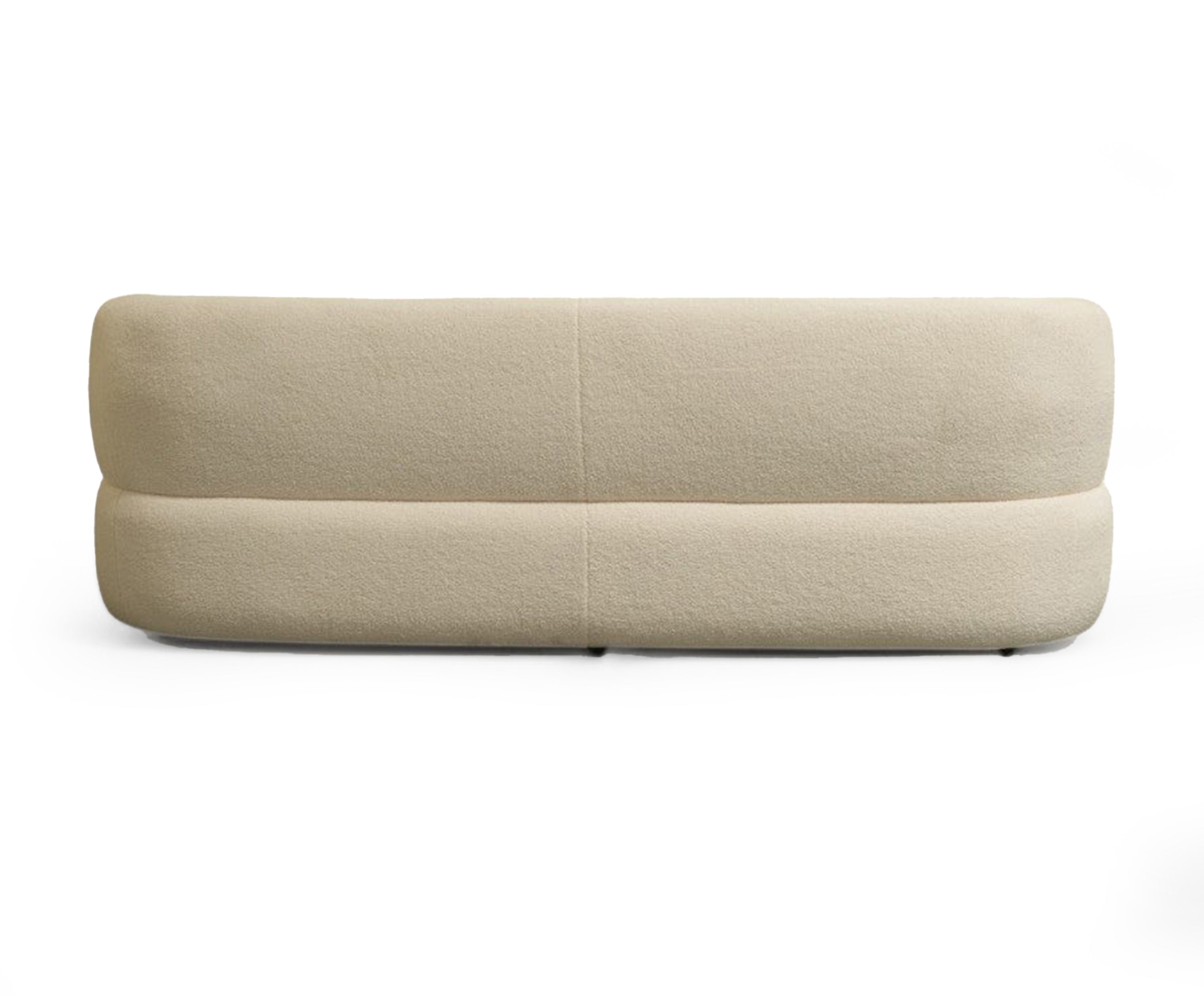 Crest Charm Curved Bouclé Sofa