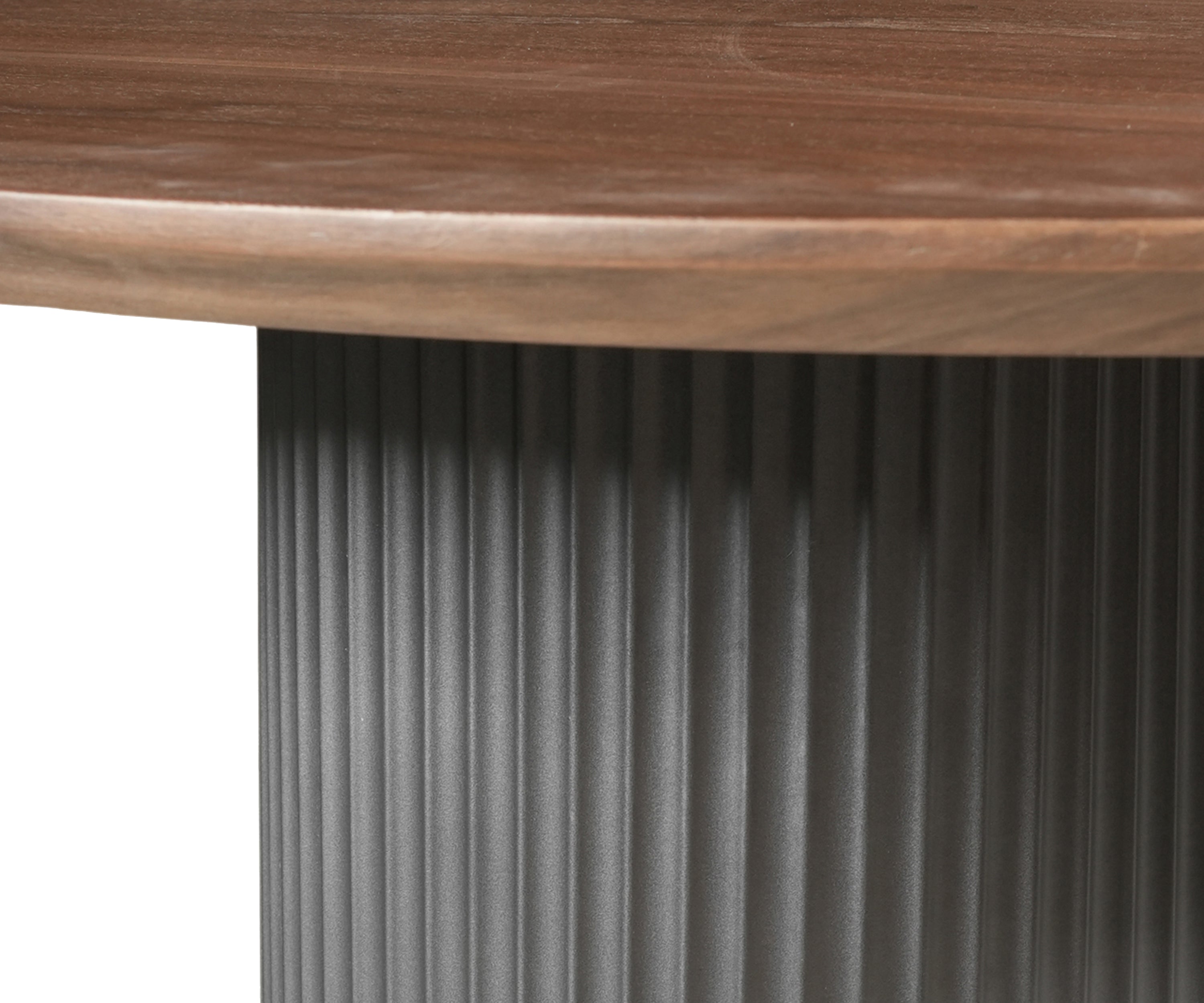 Modern Fluted Double Pedestal Dining Table