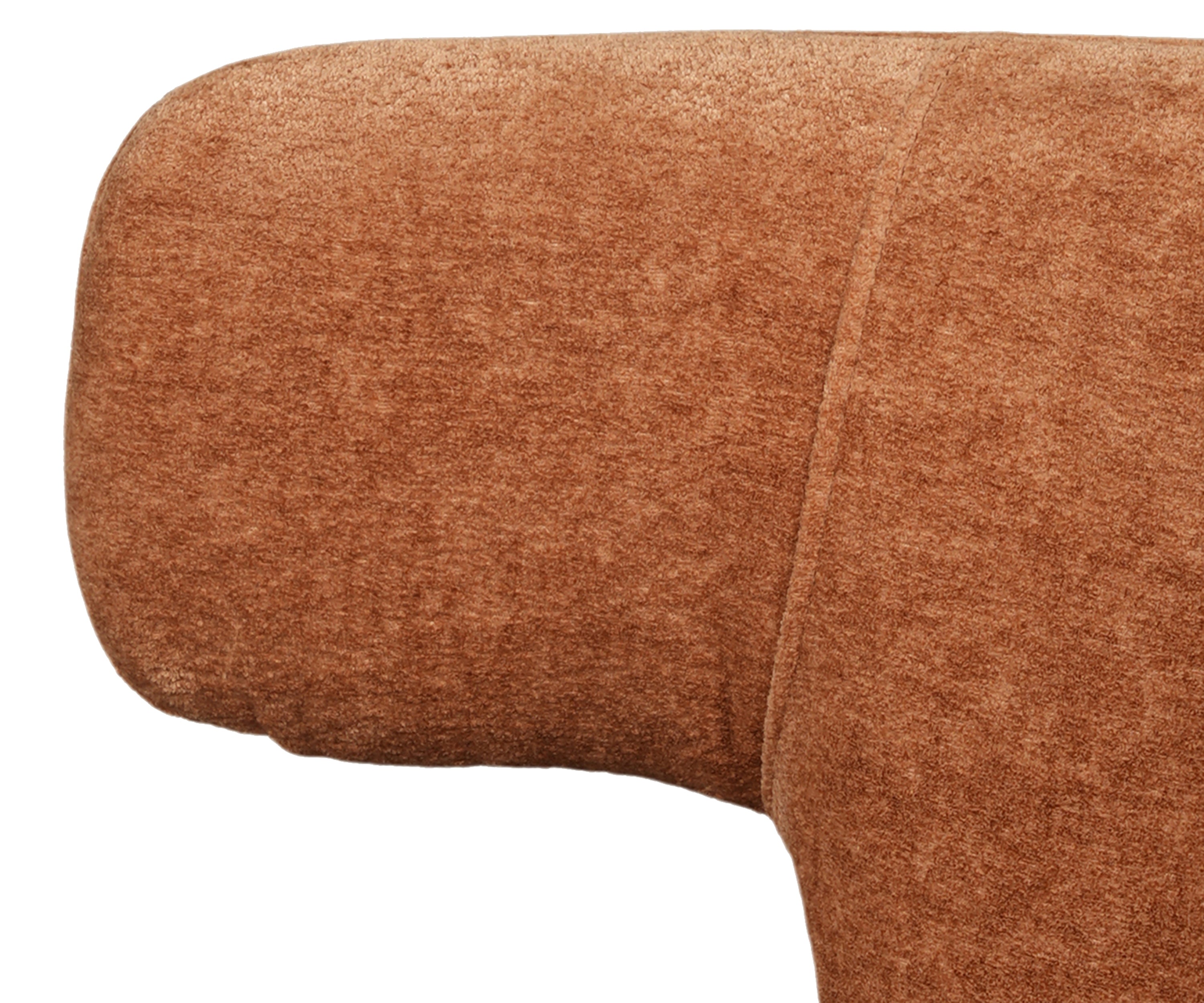 Modern Upholstered Dining Chair with Curved Backrest