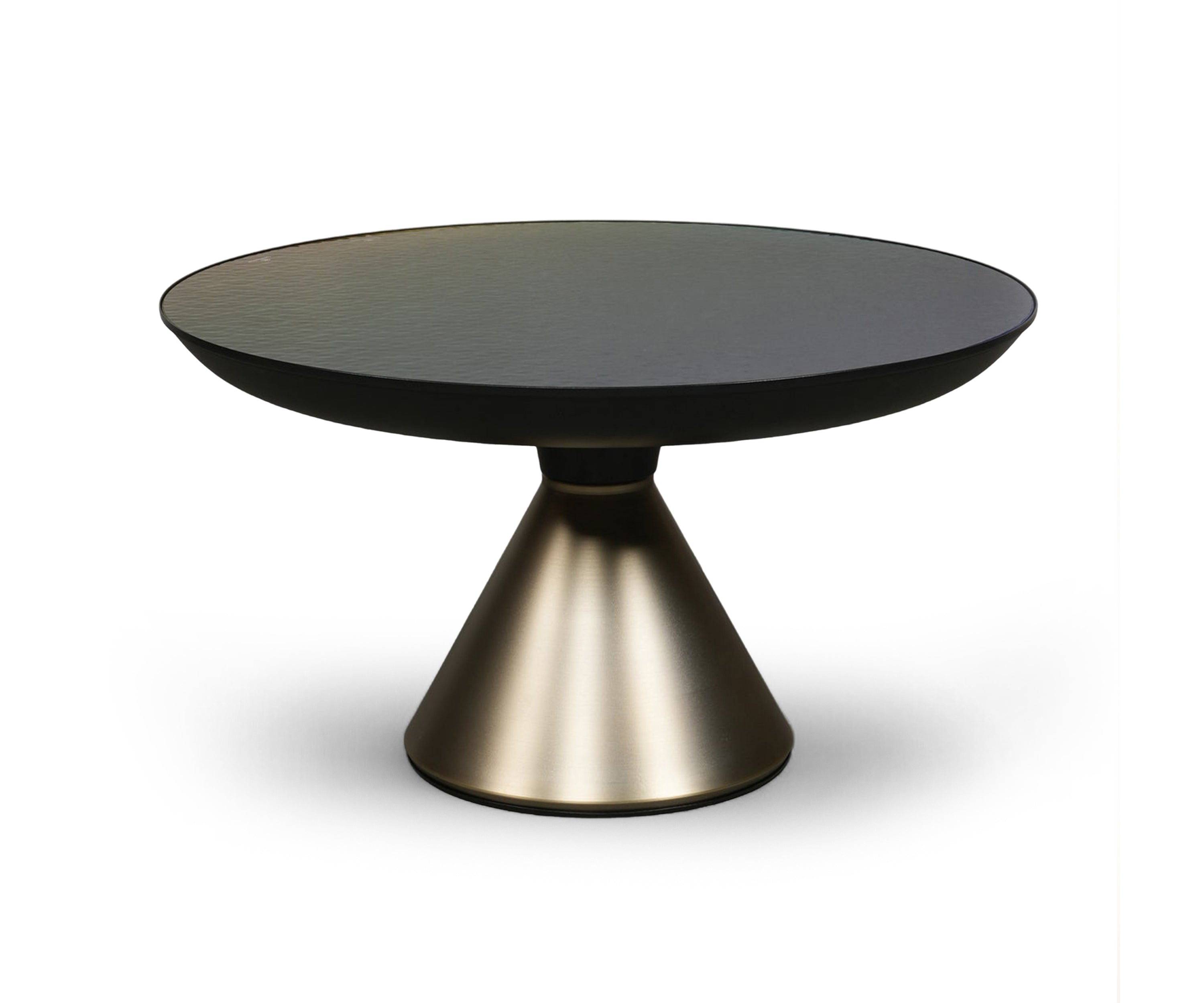 Brass Cone Base Nesting Coffee Tables Set of 2