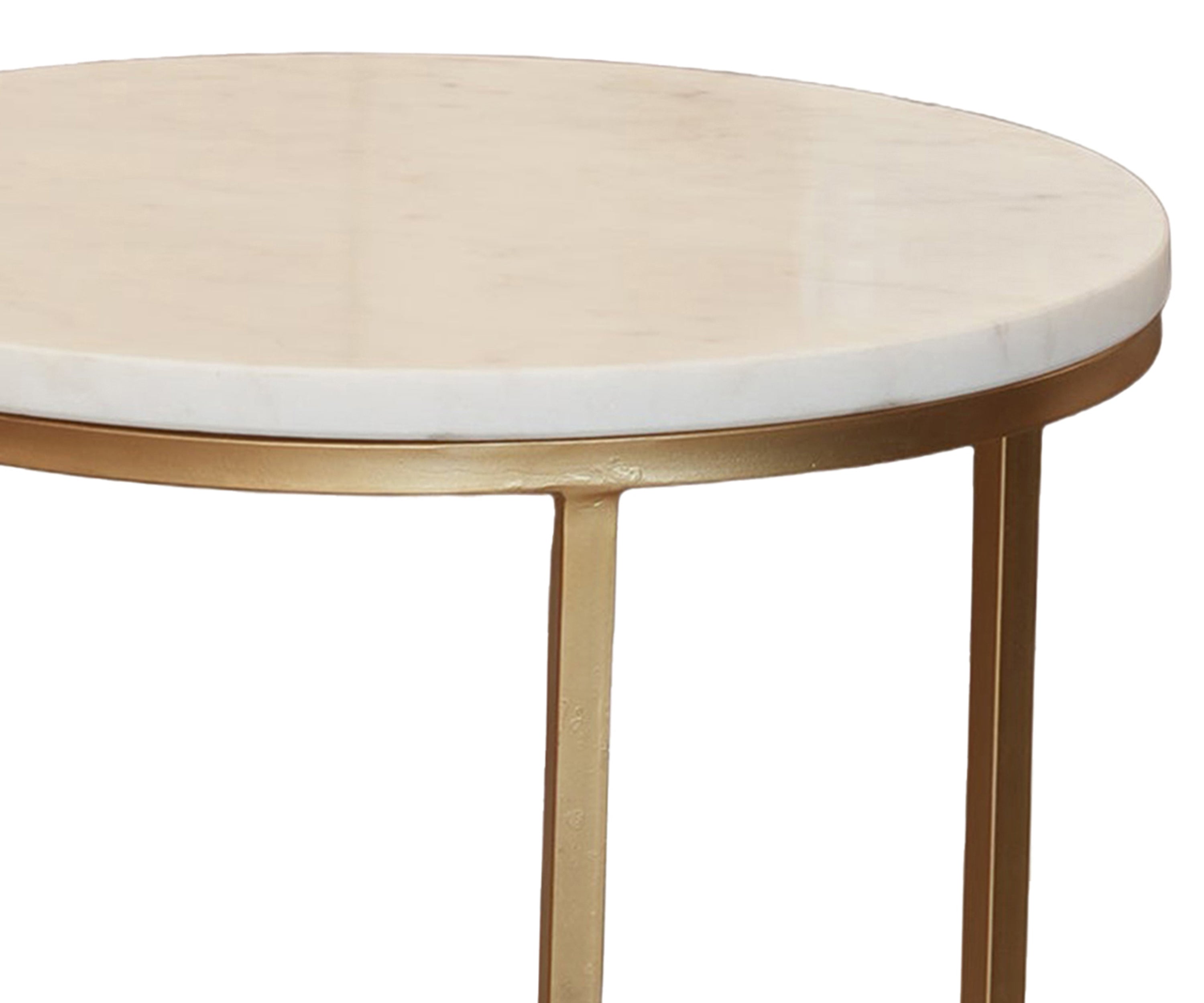 Marble Top Side Table Set of 2