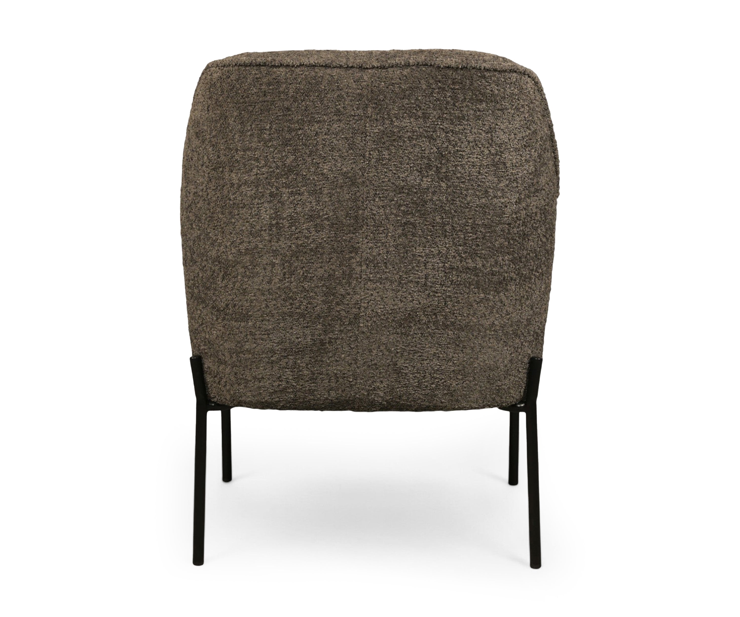 Modern Charcoal Upholstered Armchair with Metal Legs