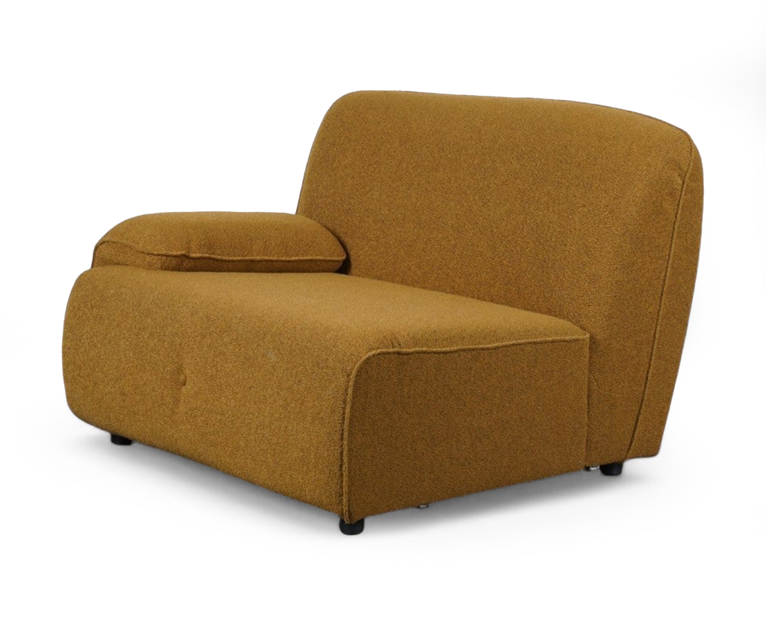 Boucle Mustered L Shape Sofa