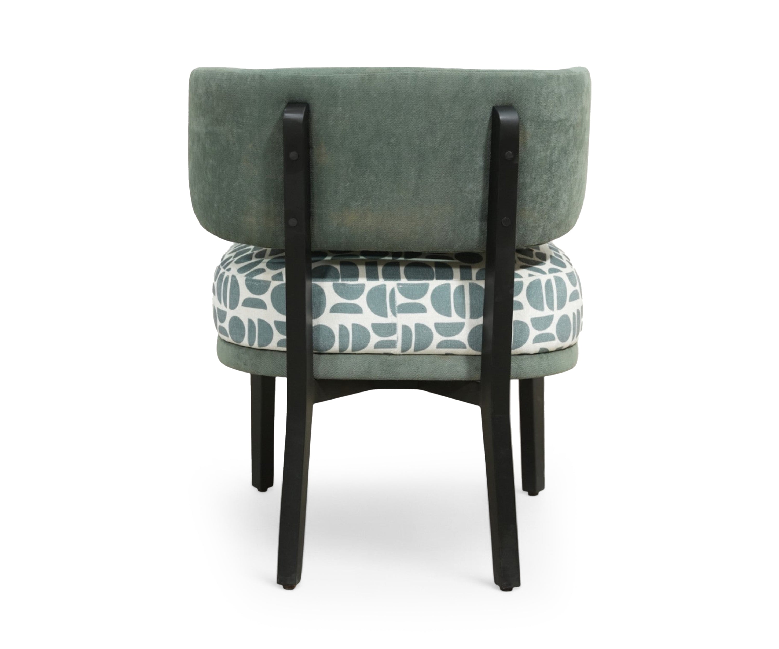 Contemporary Slipper Arm Chair with Bolster Cushion