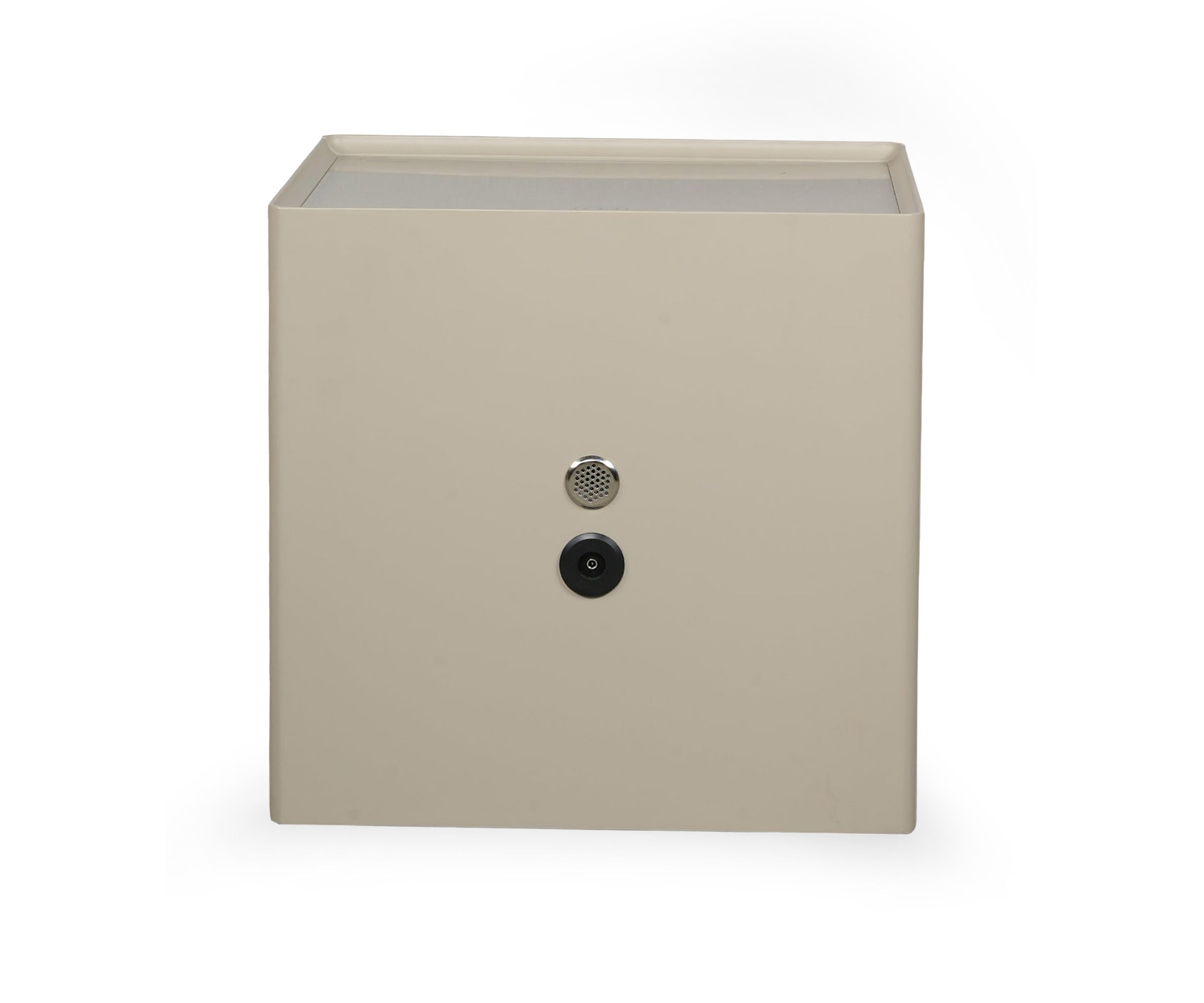 Taupe Three-Drawer Modern Dresser