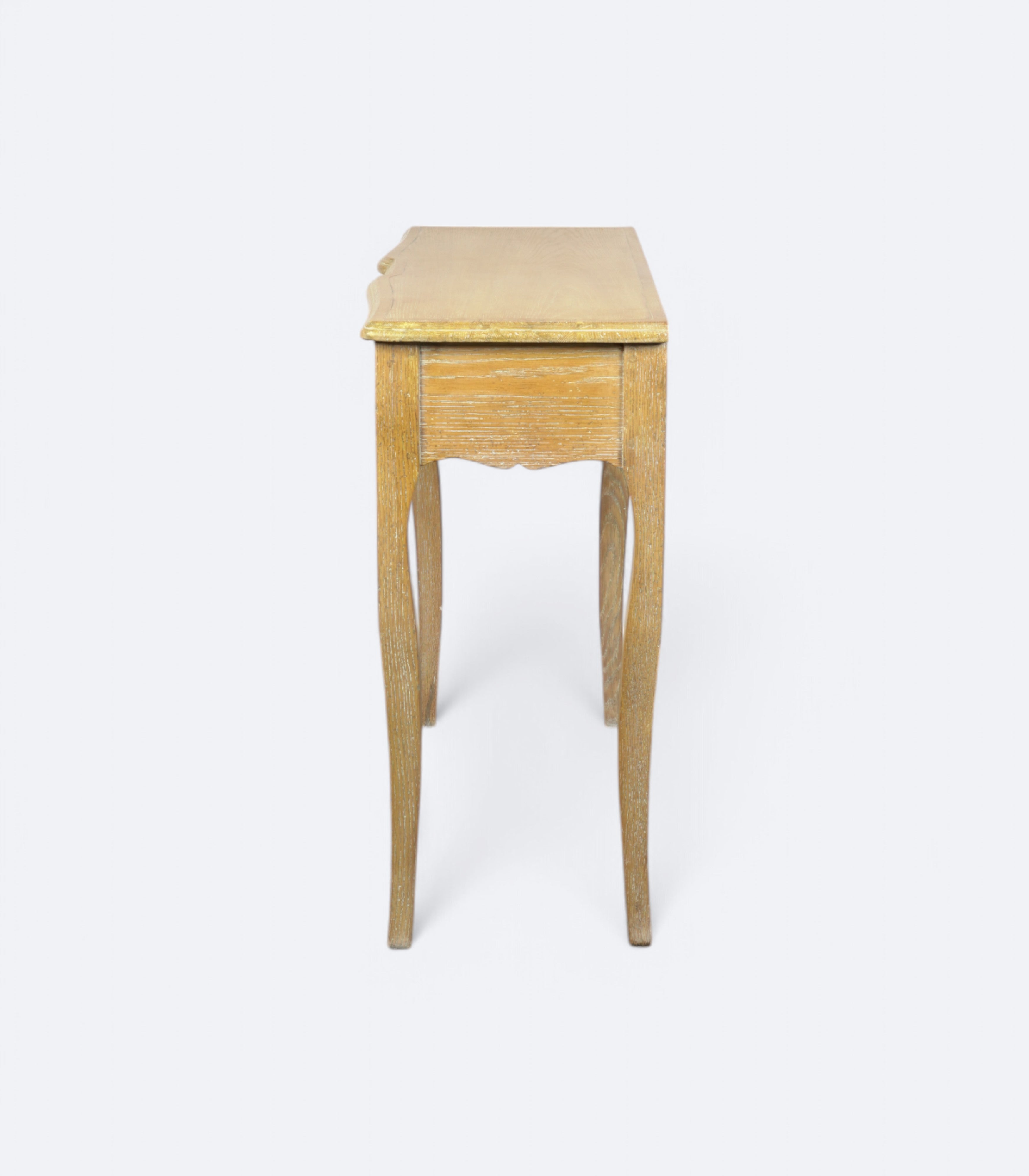 French Oak-Yellow Hand-Carved Console Table