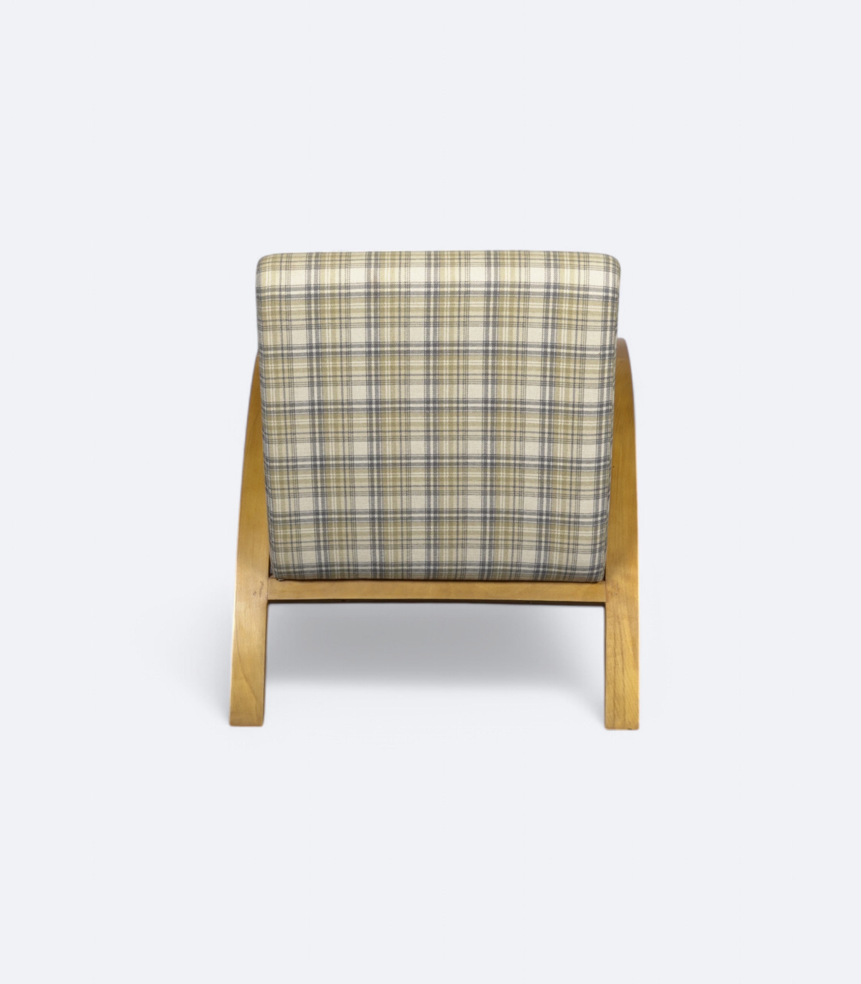 Mid-Century Curved Oak Armchair